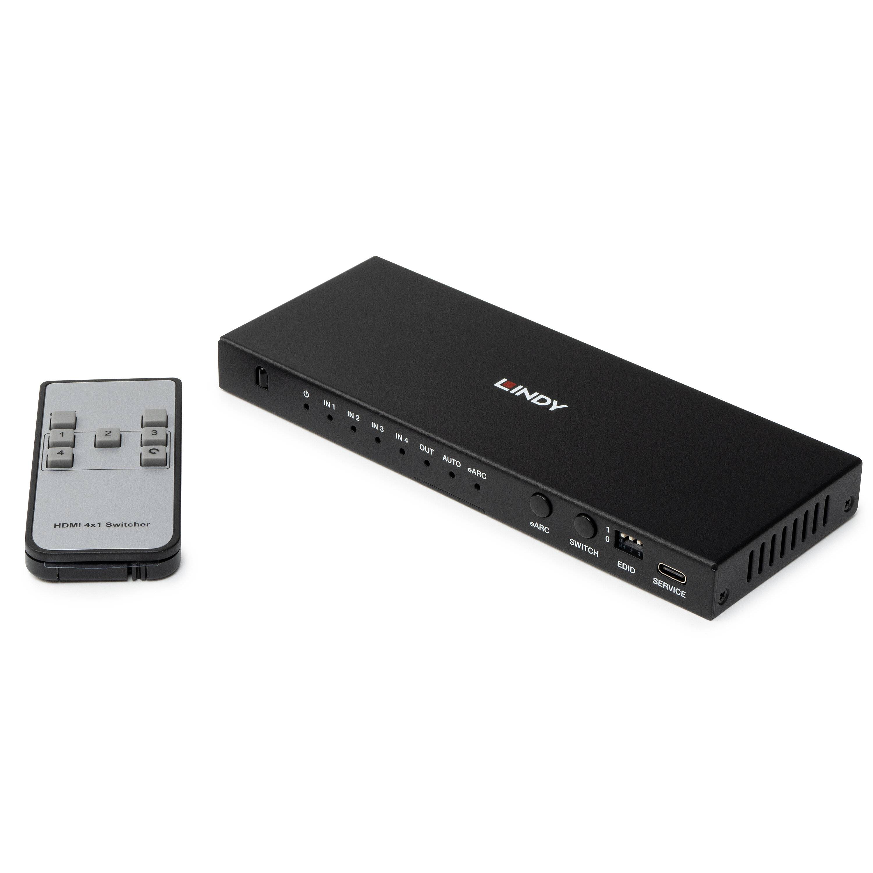 LINDY 4 Port HDMI 8K60 Switch mit eARC