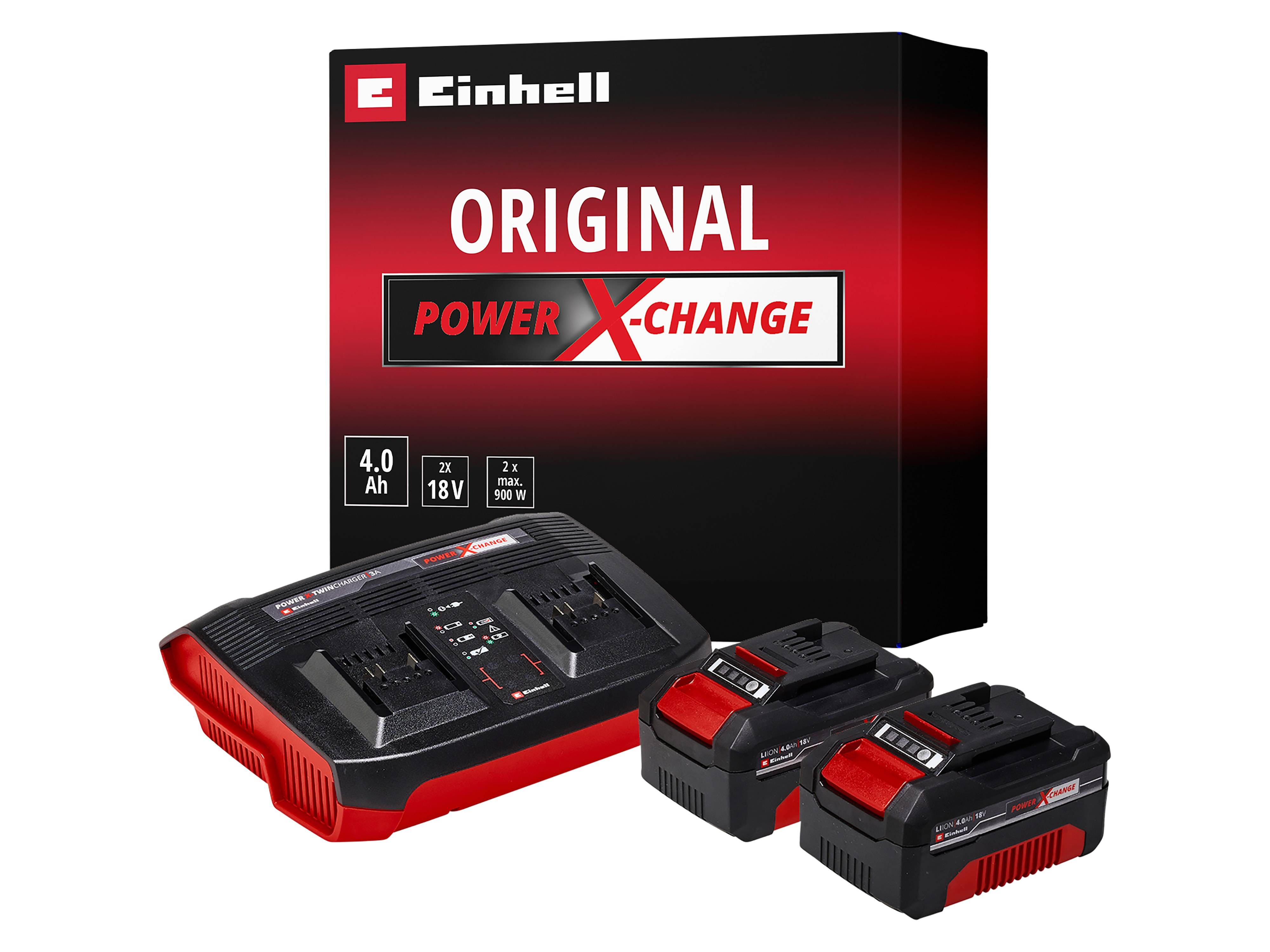 EINHELL PXC-Twincharger-Kit, 2x 4,0 Ah, 18 V, 4512112