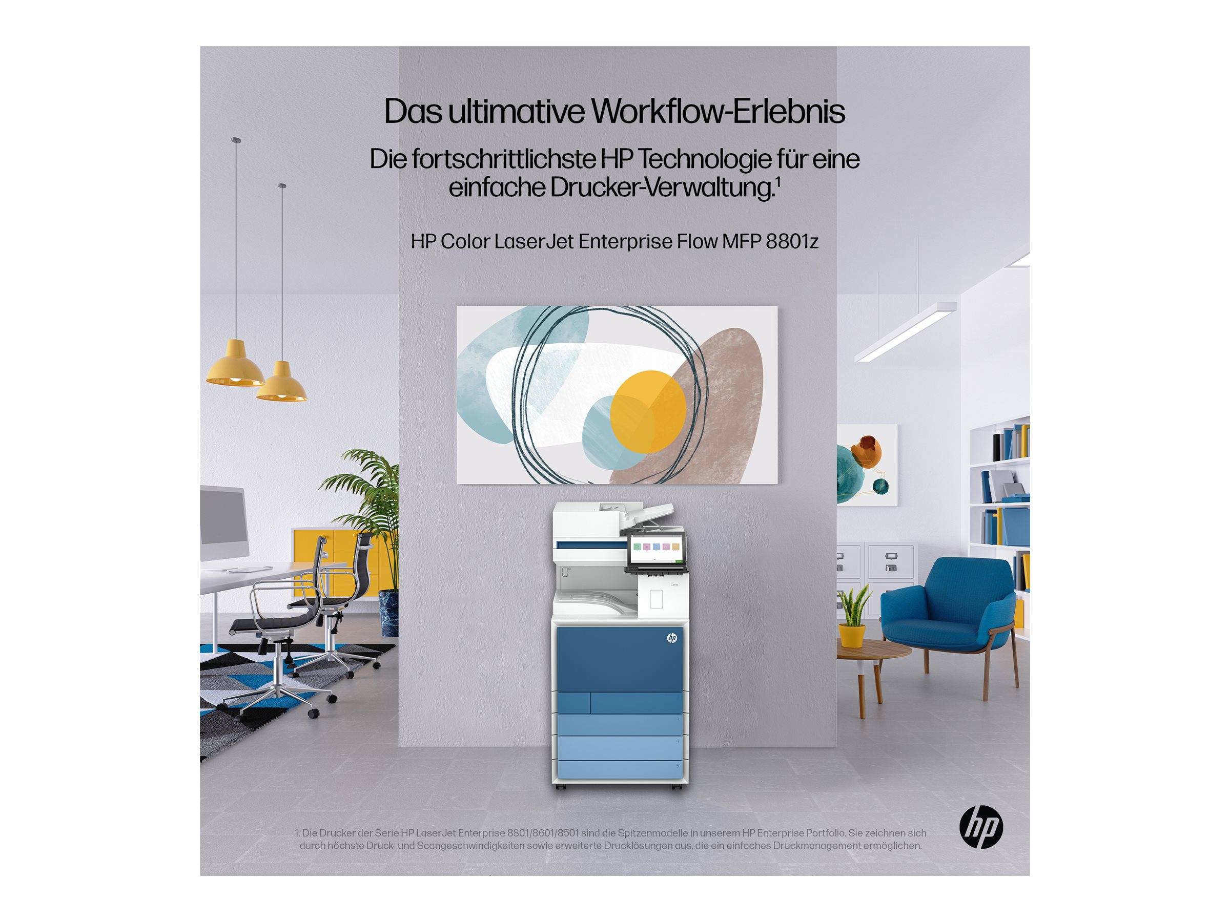 HP LaserJet Enterprise Flow MFP 8801z - Multifunktionsdrucker - Farbe - Laser -