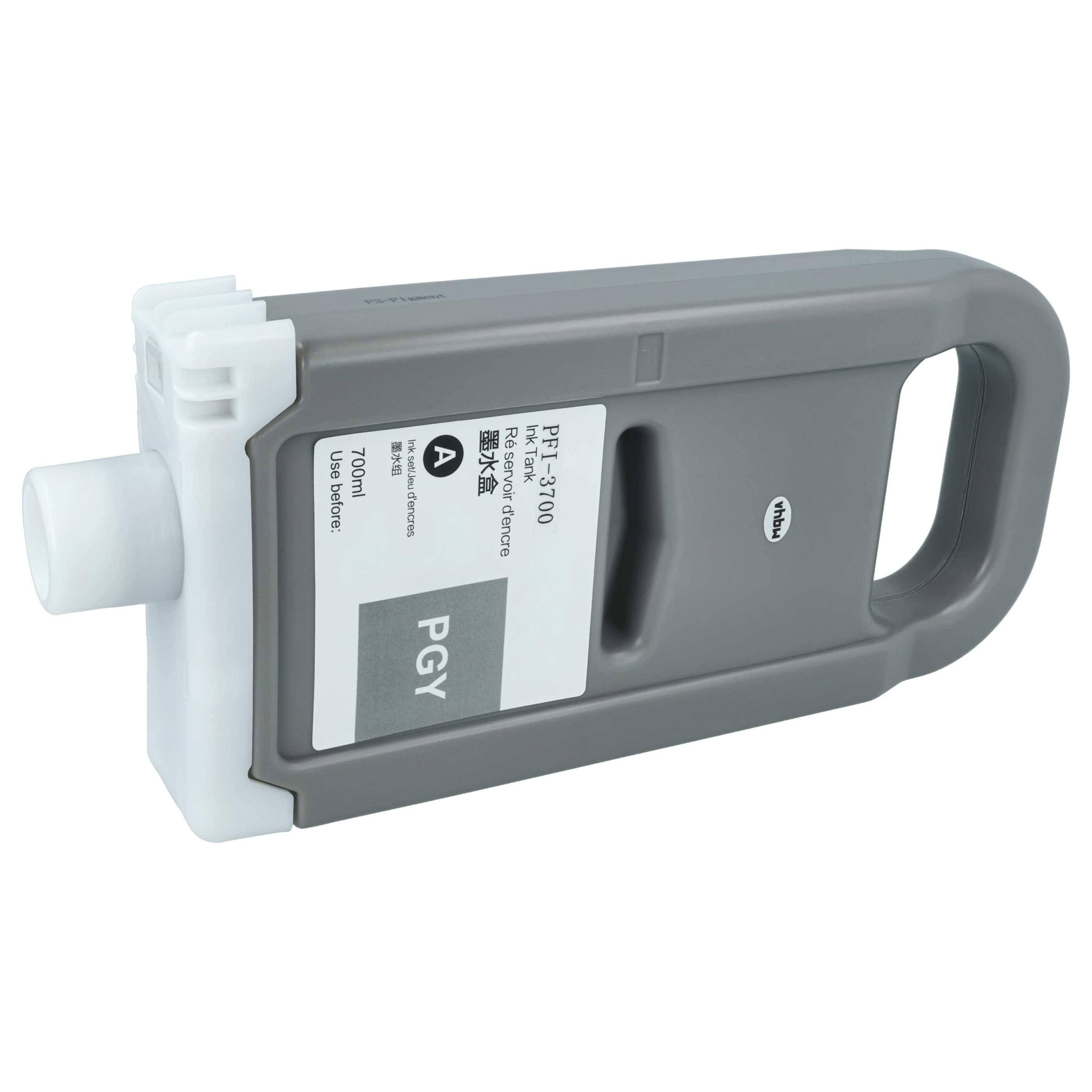 vhbw Tintenpatrone Photo Grau kompatibel mit Canon Imageprograf iPF PRO-4600, iPF PRO-2600 Drucker (kompatibel, 700ml)