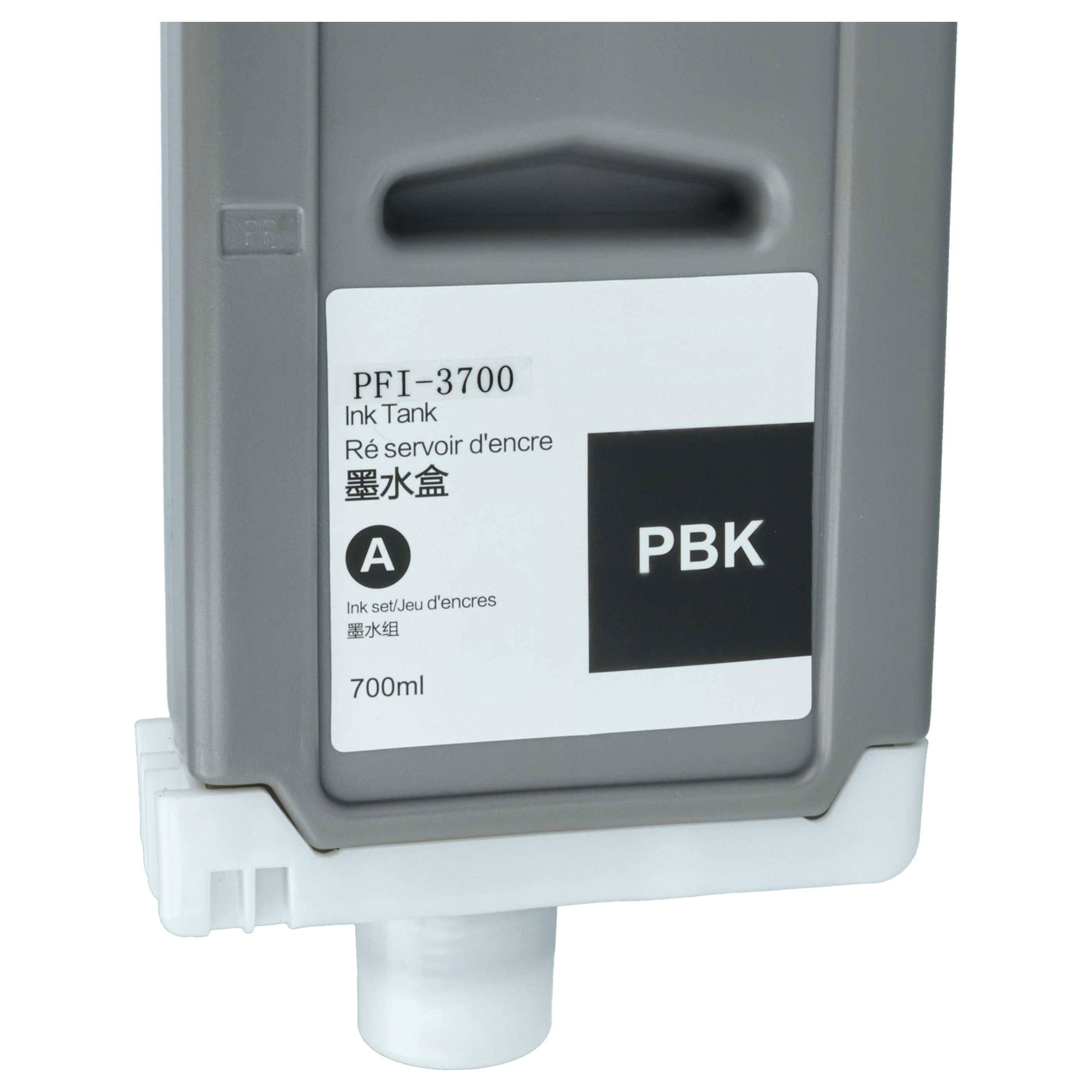 vhbw Tintenpatrone Photo Schwarz als Ersatz für Canon PFI-3700 PBK (kompatibel, 700ml)