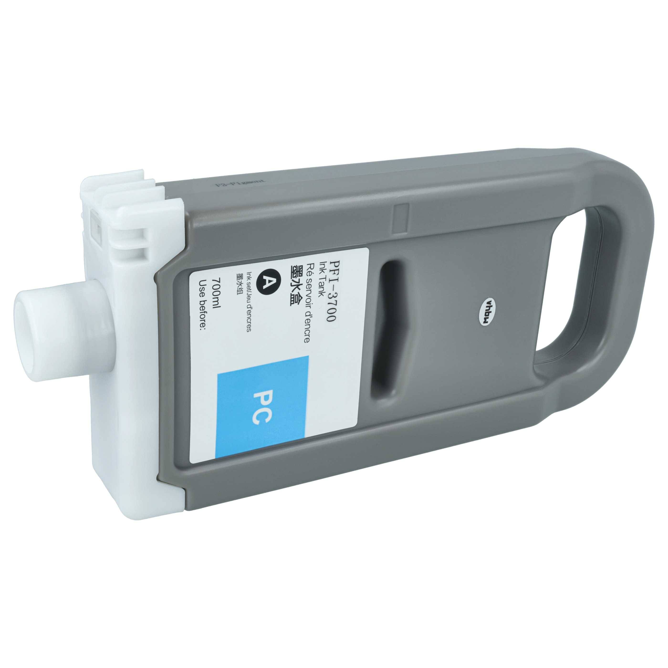 vhbw Tintenpatrone Photo Cyan als Ersatz für Canon PFI-3700 PC (kompatibel, 700ml)