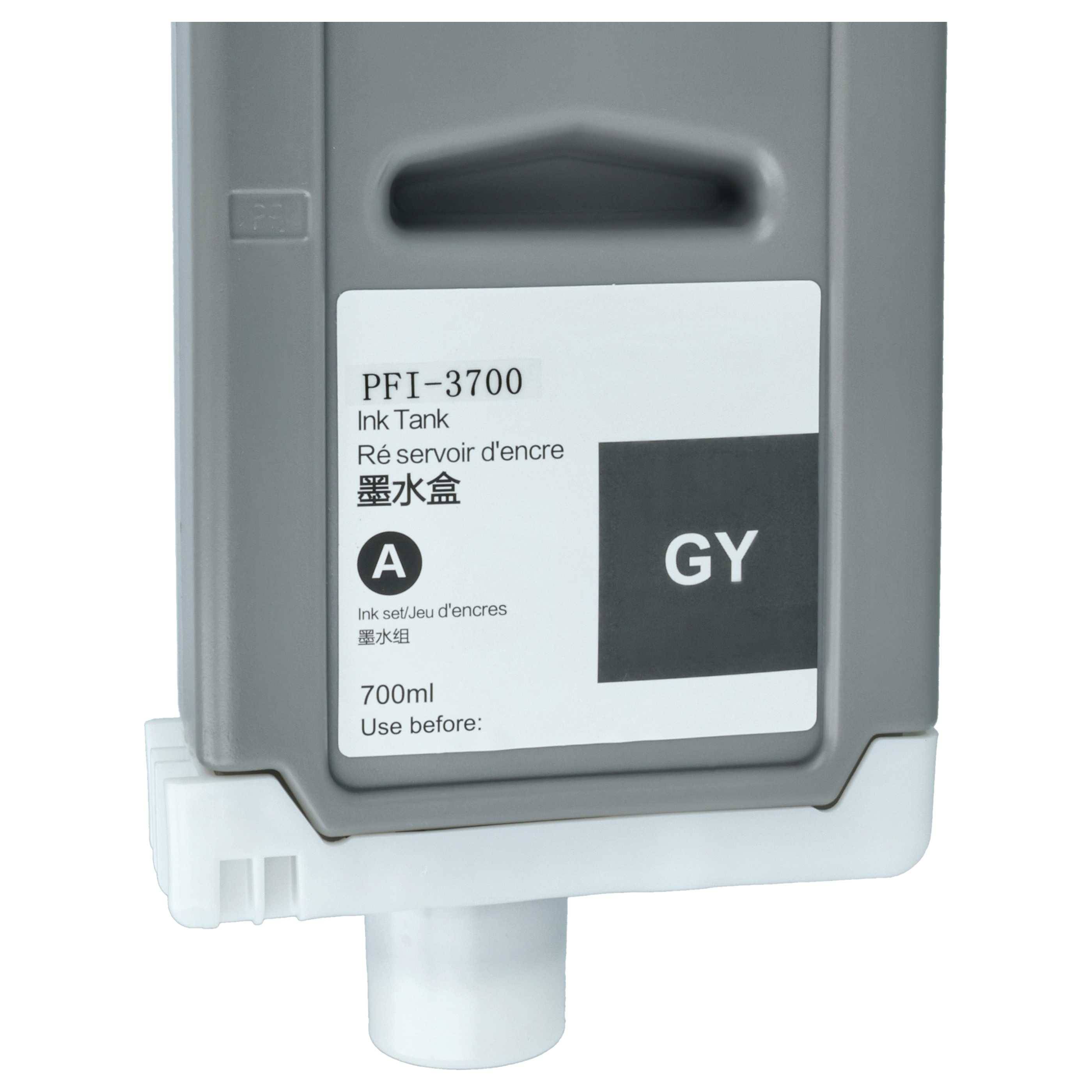 vhbw Tintenpatrone Grau kompatibel mit Canon Imageprograf iPF PRO-4600 | iPF PRO-6600 Drucker (kompatibel, 700ml)