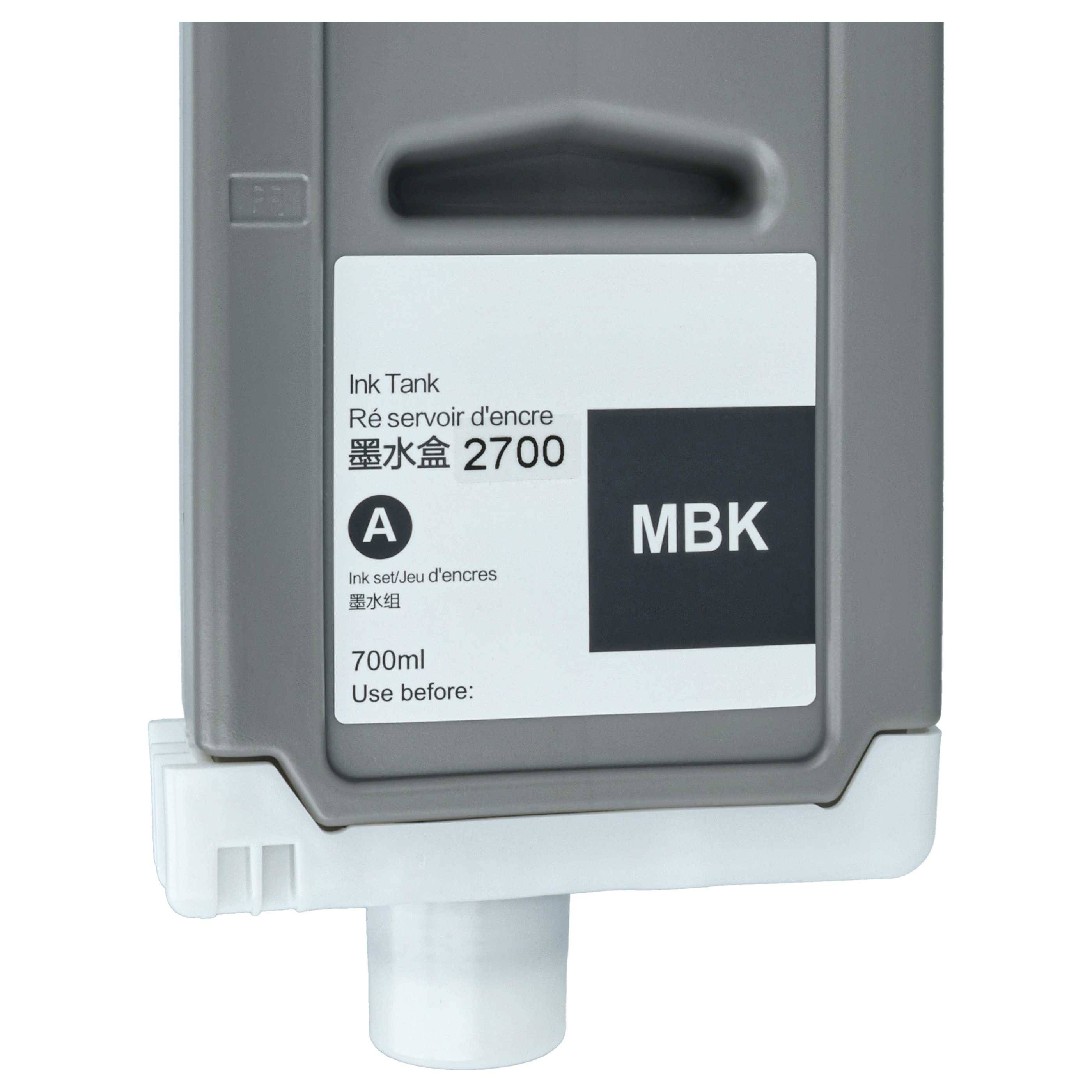 vhbw Tintenpatrone Matt-Schwarz als Ersatz für Canon PFI-3700 MBK (kompatibel, 700ml)
