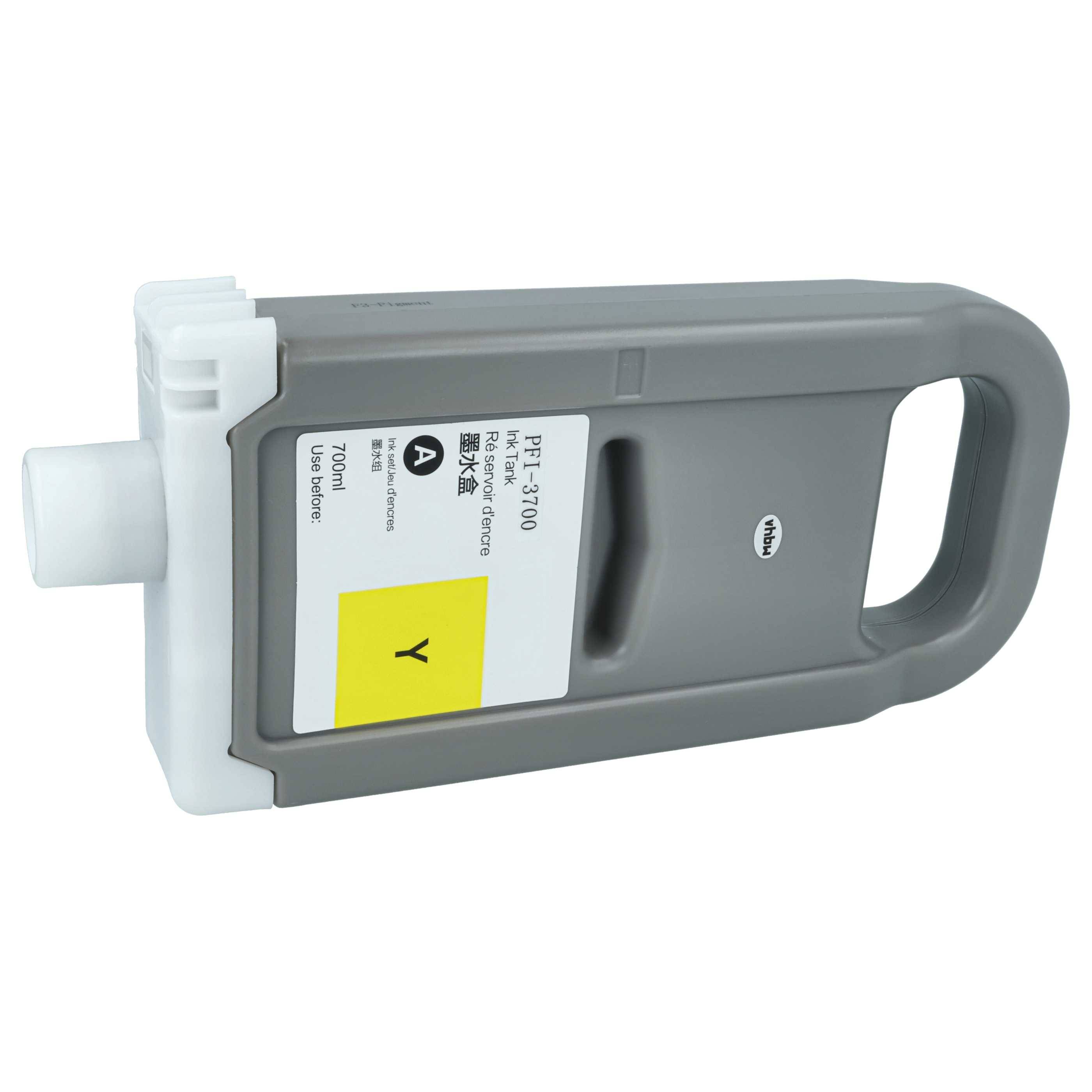 vhbw Tintenpatrone Gelb als Ersatz für Canon PFI-3700 Y (kompatibel, 700ml)