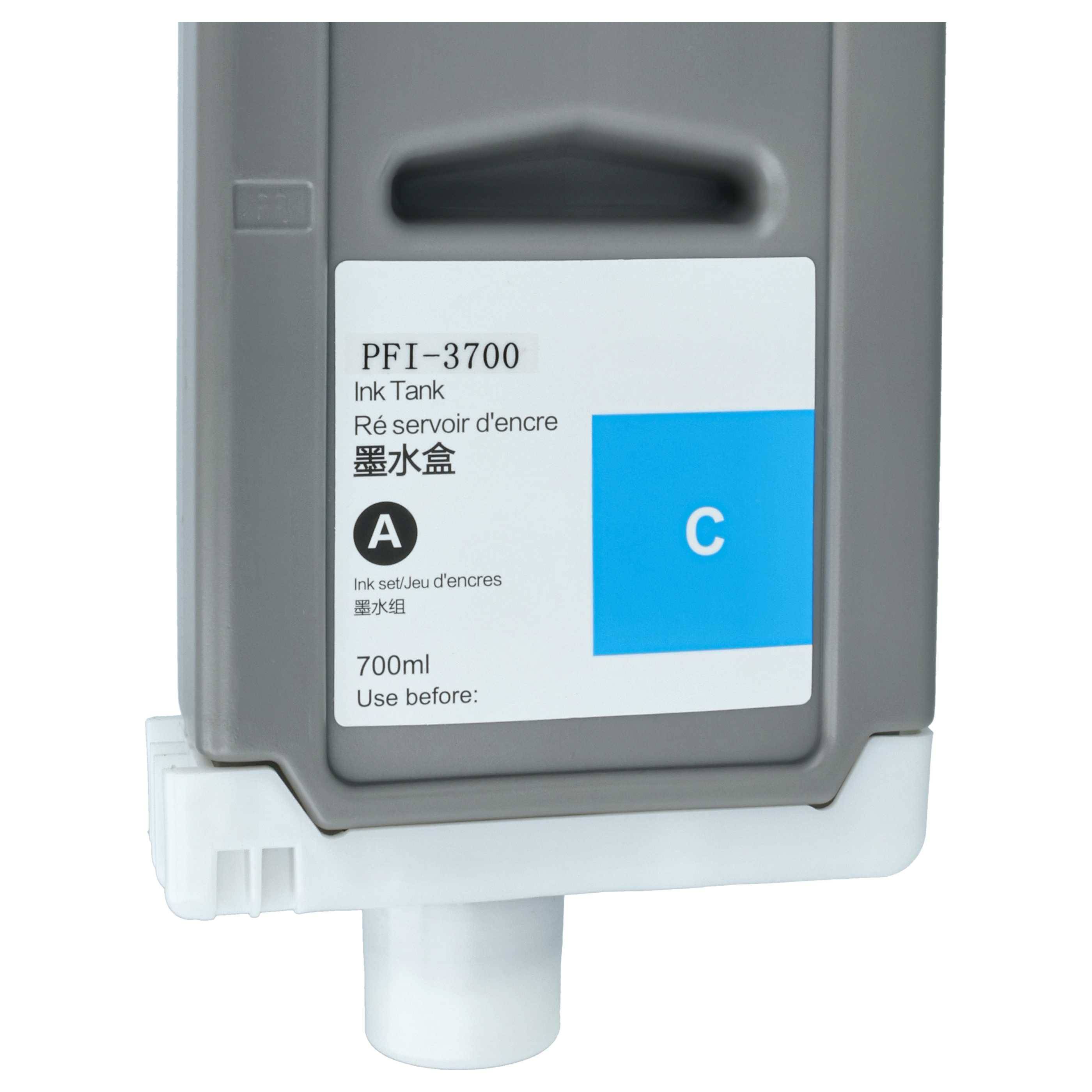 vhbw Tintenpatrone Cyan kompatibel mit Canon Imageprograf iPF PRO-4600, iPF PRO-6600 Drucker (kompatibel, 700ml)