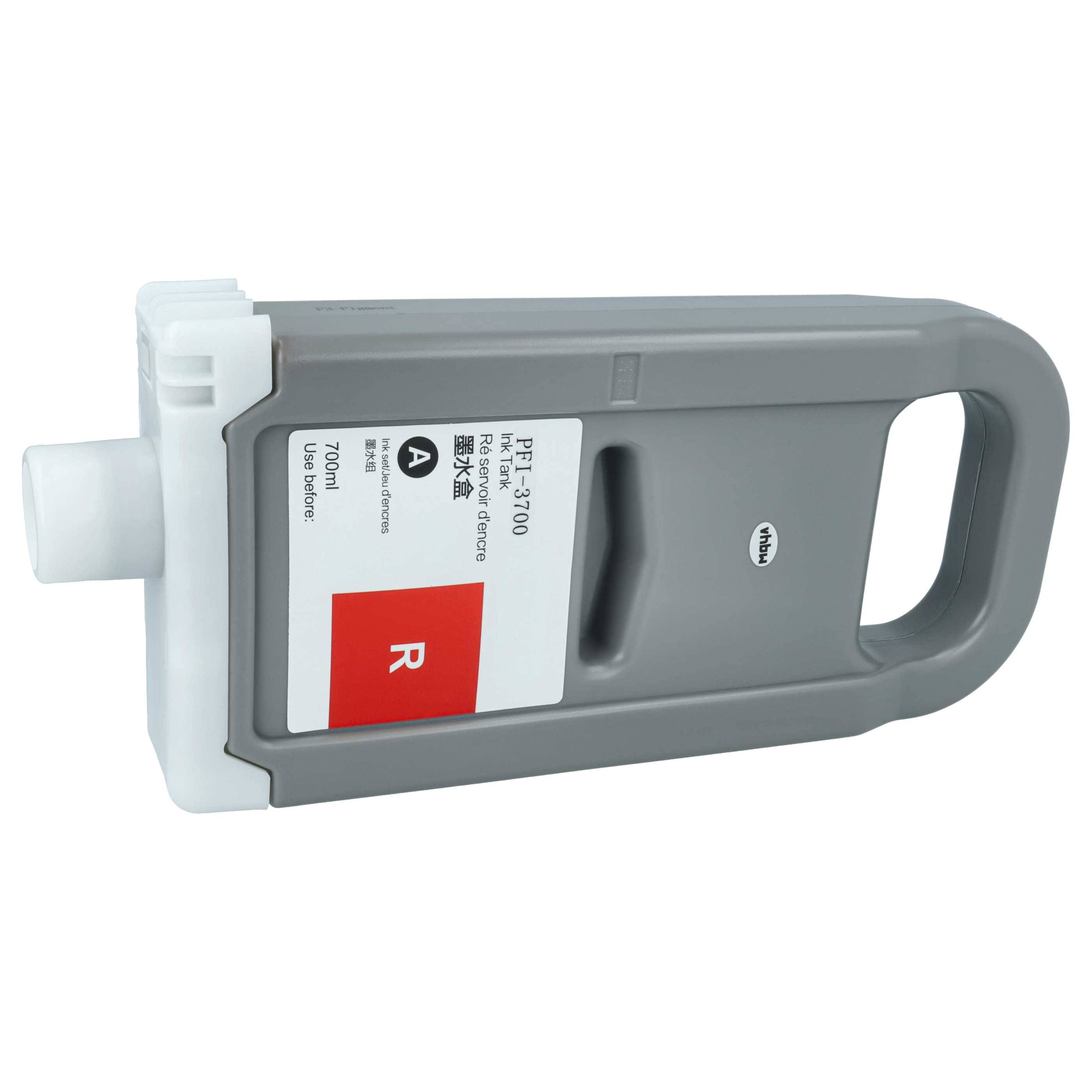 vhbw Tintenpatrone Rot als Ersatz für Canon PFI-3700 R (kompatibel, 700ml)