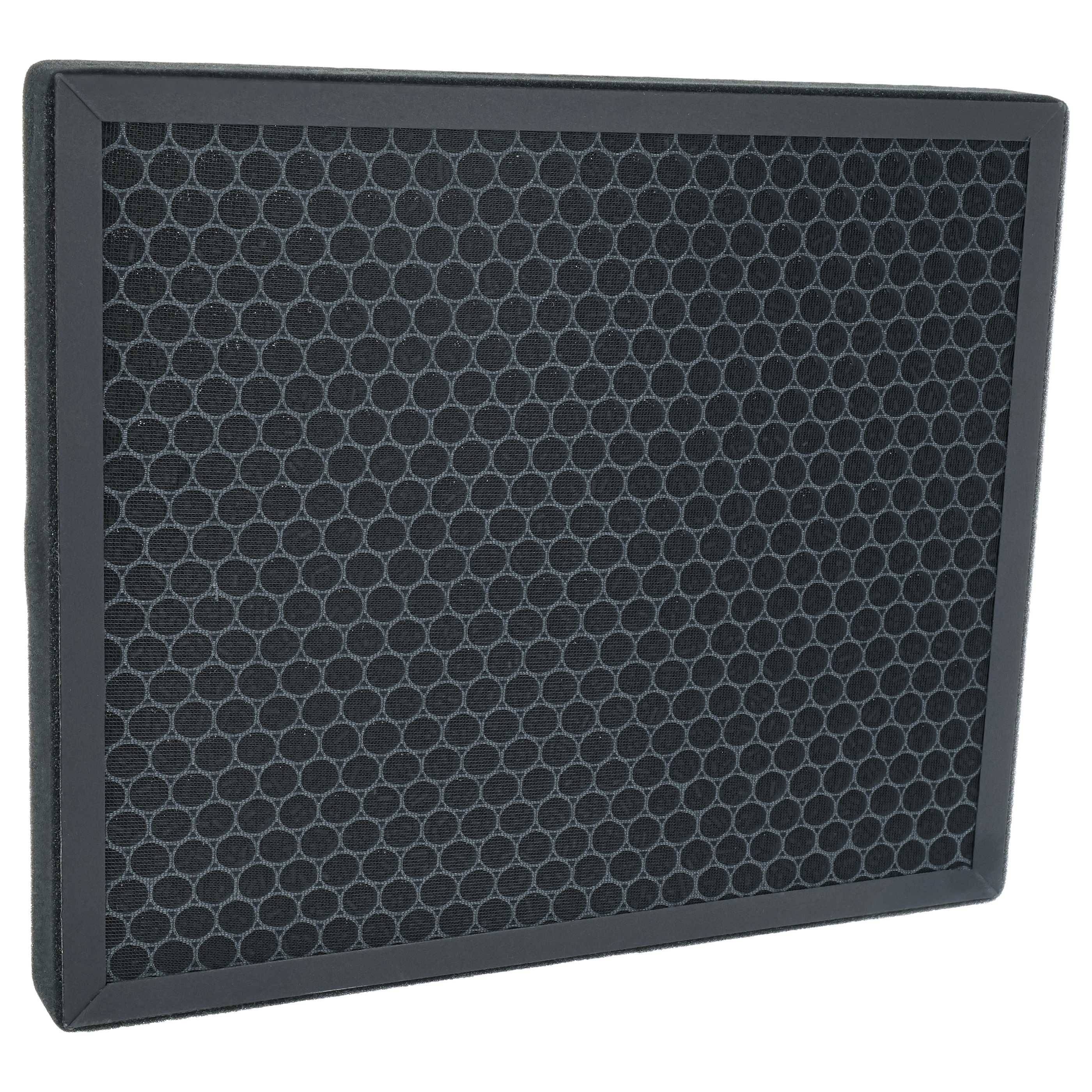 Ein rechteckiger Luftfilter mit Wabenmuster, entwickelt für die Verwendung in Luftreinigern, um Partikel und Gerüche aus der Luft zu entfernen.