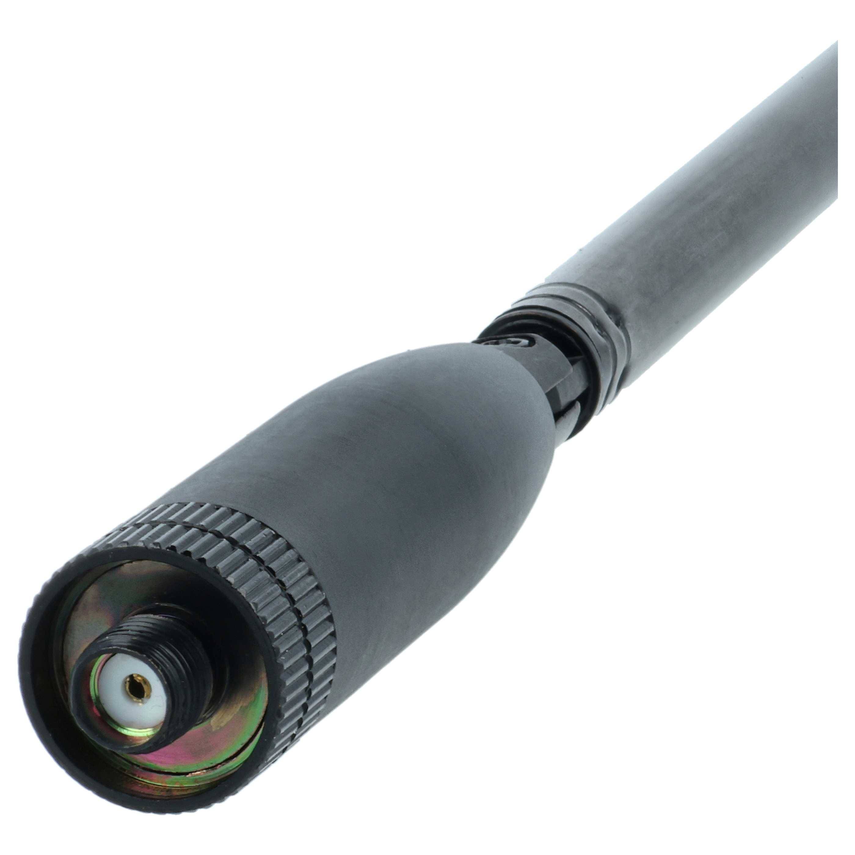vhbw Antenne kompatibel mit Puxing PX-777, PLUS PX-666, PX-888 Funkgerät - Ausziehbar, 24 cm - 80 cm, SMA Buchse Schwarz