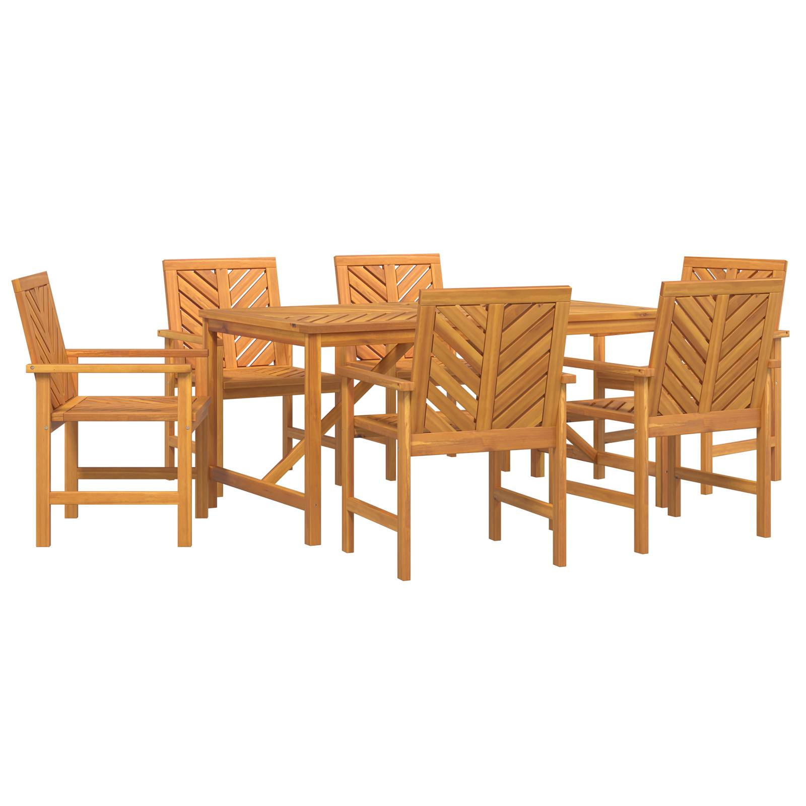 vidaXL 6-teiliges Garten Esszimmer Set aus Massivholz Akazie