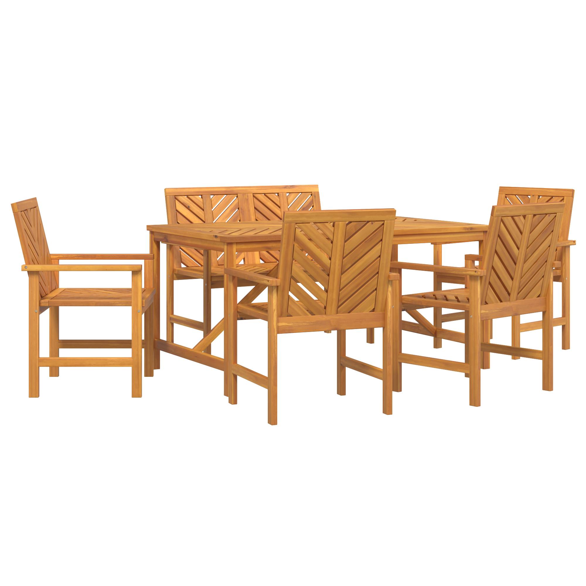 vidaXL 5-teiliges Garten Ess-Set Massivholz Akazie