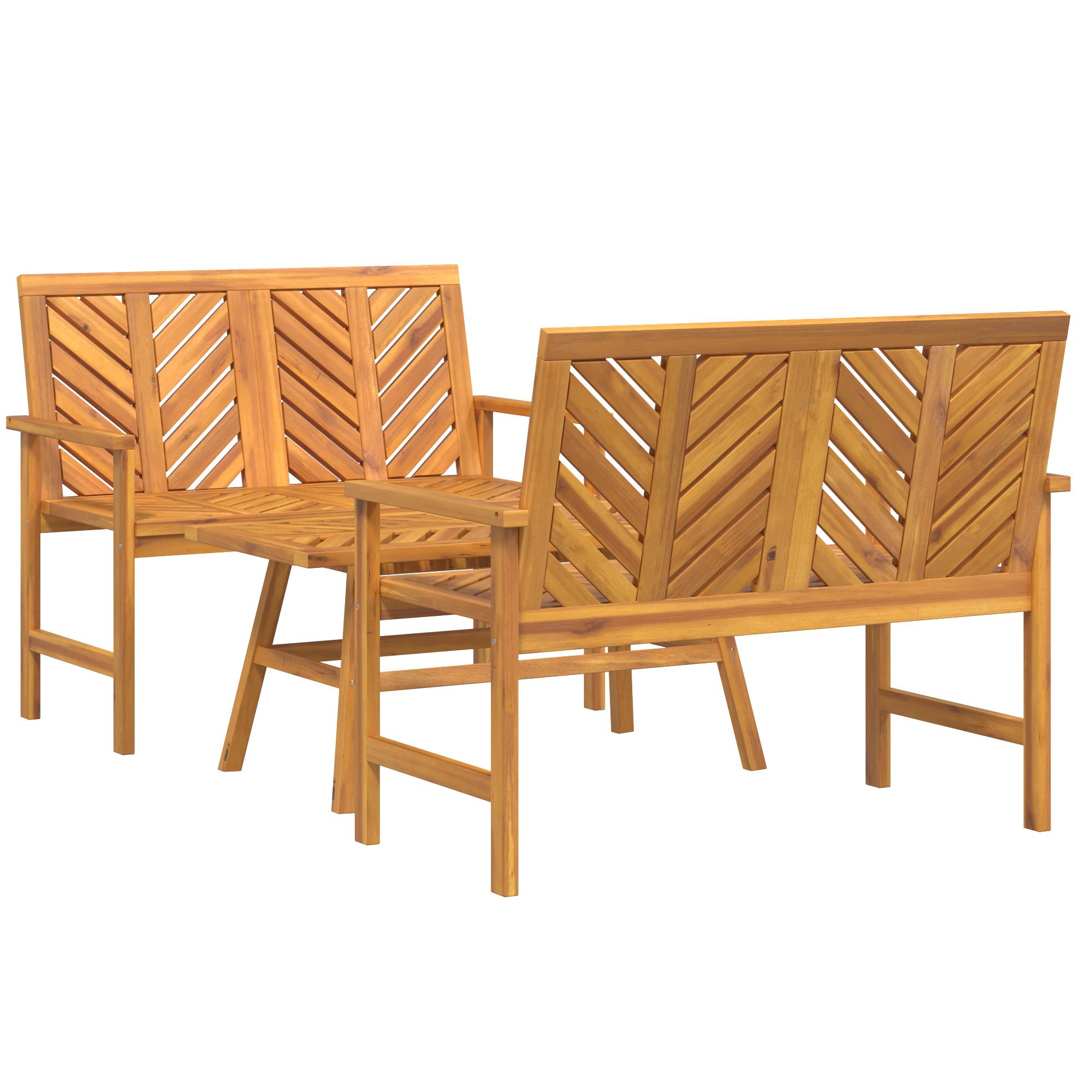 vidaXL 3-teiliges Garten-Lounge-Set Massives Holz Akazie