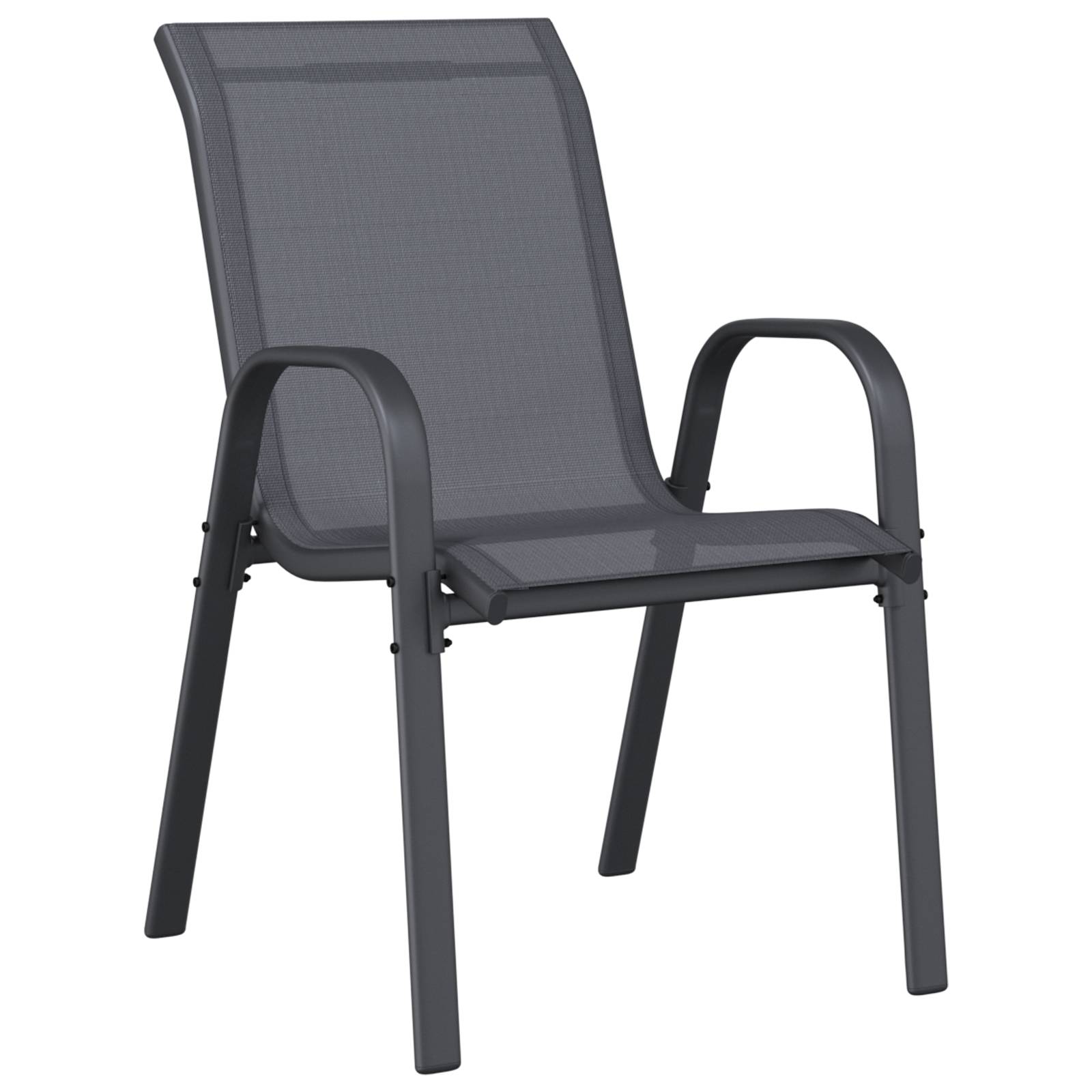 vidaXL 3-teiliges Garten Bistro-Set Anthrazit Textilene und Stahl
