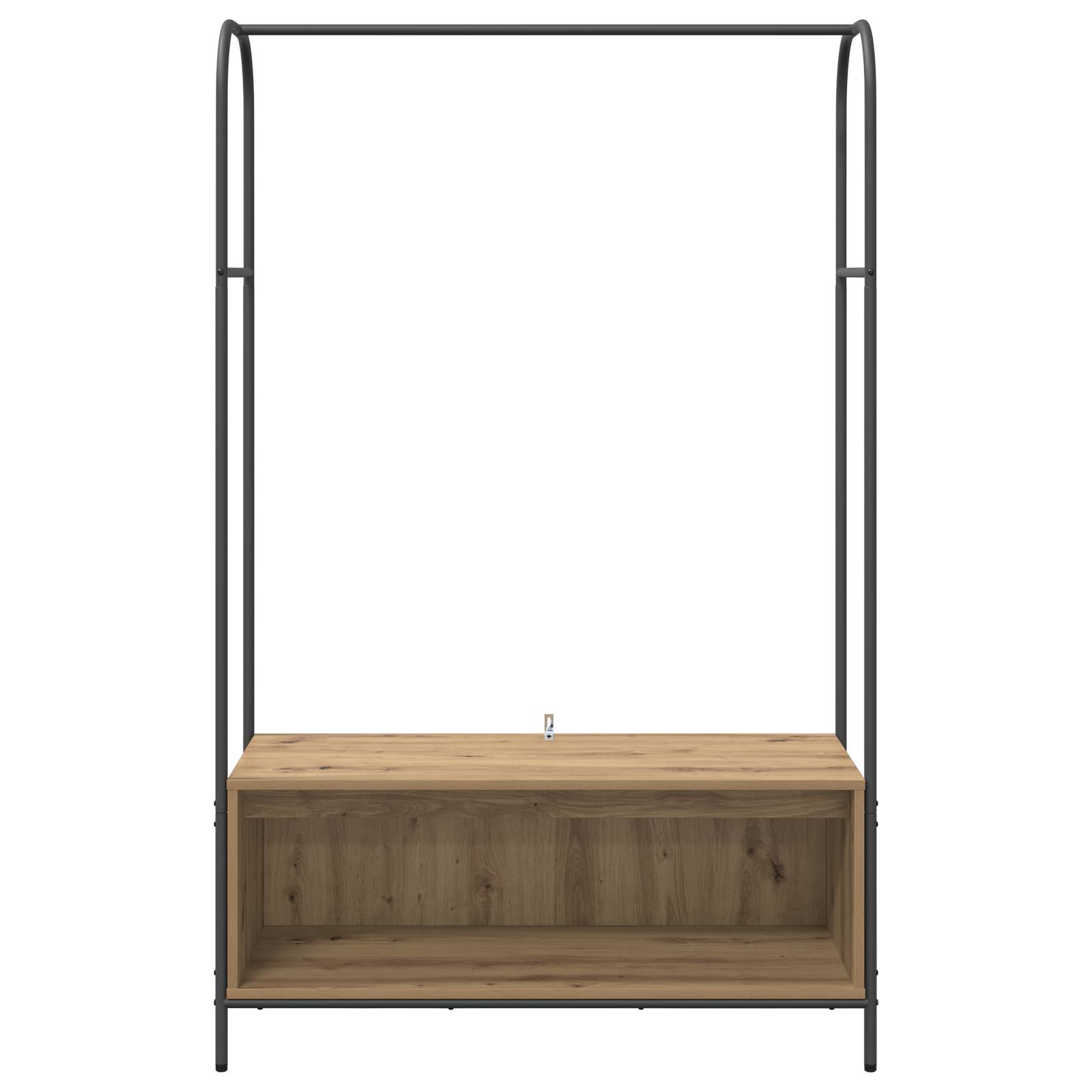 vidaXL Kleiderständer mit Ablagen Artisan Eiche 100x44x160 cm