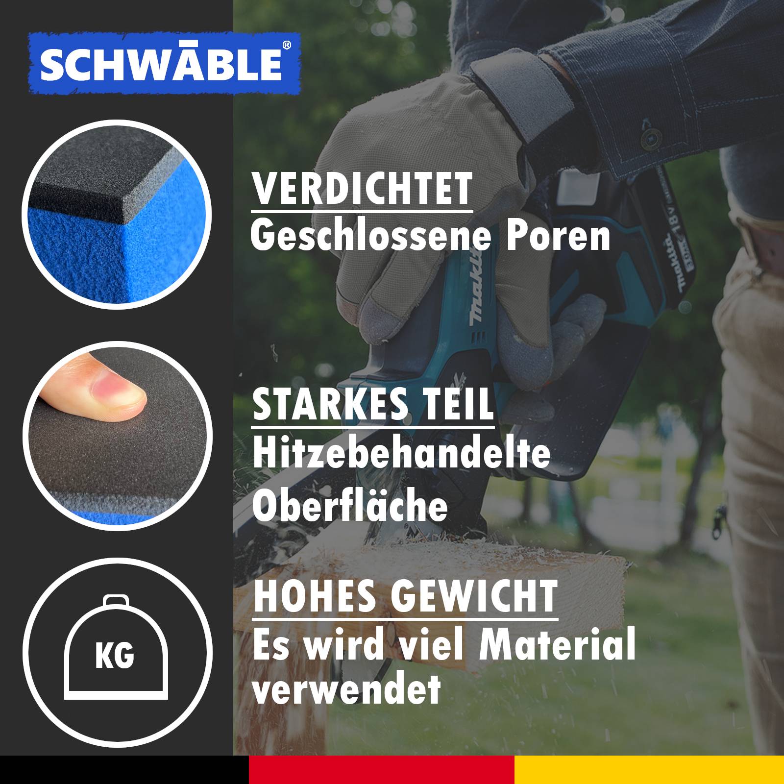 SCHWÄBLE® Schaumeinlage Schaumstoffeinlage für Bosch Akku-Starter-Set GAL1880