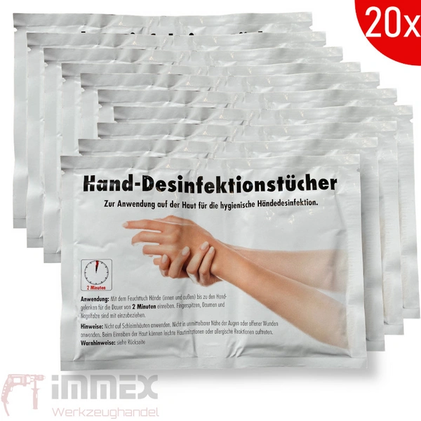 SONAX Hand-Desinfektionstücher 20x SONAX Hand-Desinfektionstücher 20x