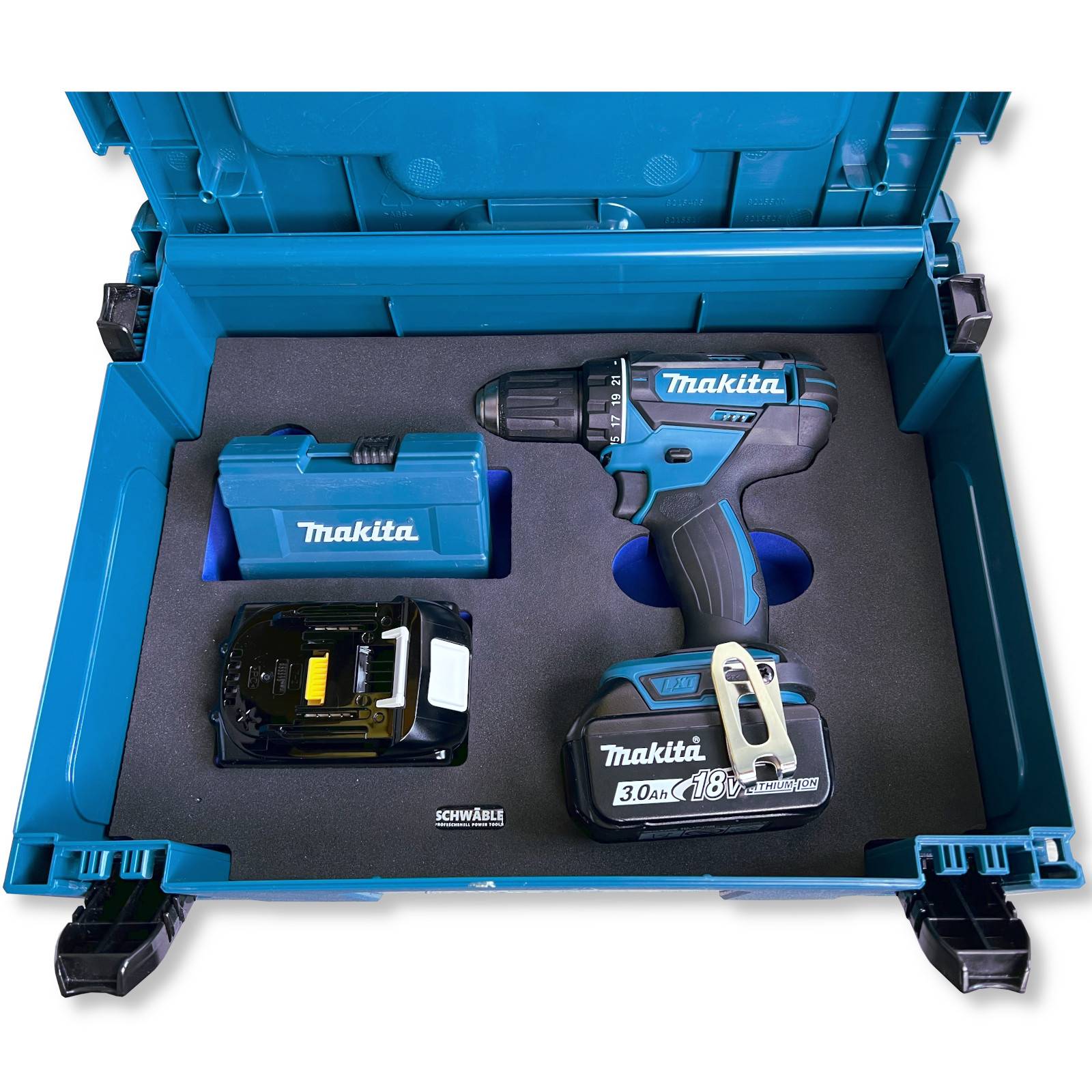 SCHWÄBLE® Schaumeinlage Schaumstoffeinlage für Makita Akku-Bohrschrauber DDF482