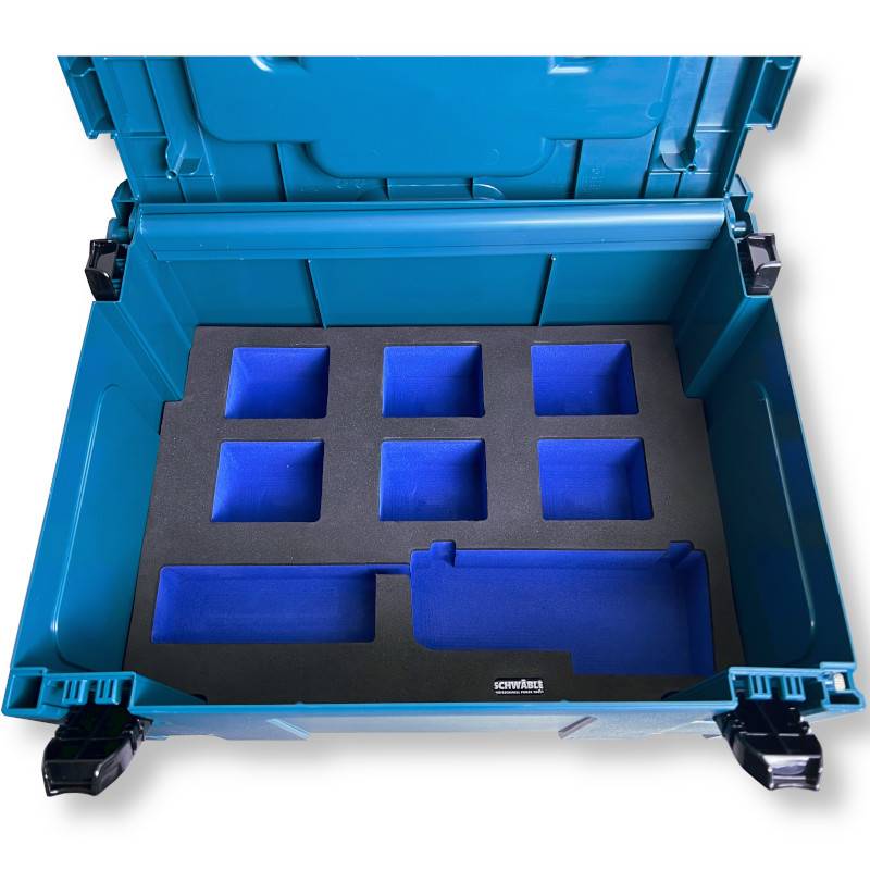 SCHWÄBLE® Schaumeinlage Schaumstoffeinlage für Makita Li-Ion 6x Akku 3-5Ah Lader