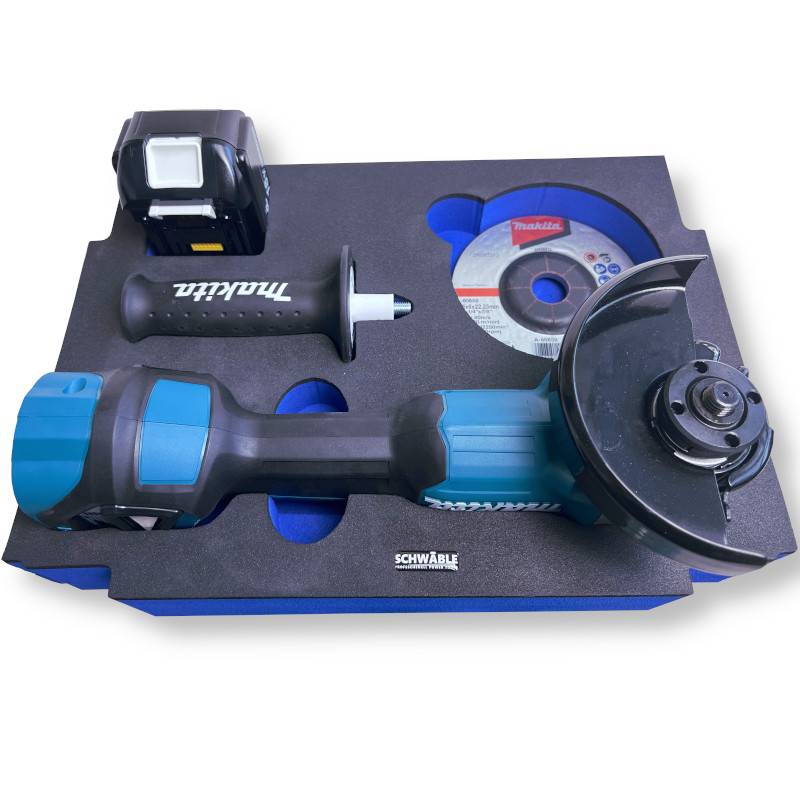 SCHWÄBLE® Schaumeinlage Schaumstoffeinlage f. Makita Akku-Winkelschleifer DGA519