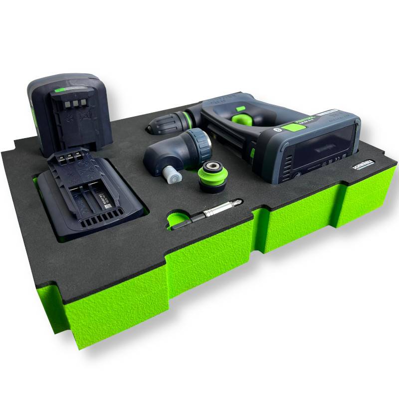SCHWÄBLE® Schaumeinlage Schaumstoffeinlage für Festool Akku-Bohrschrauber CXS18