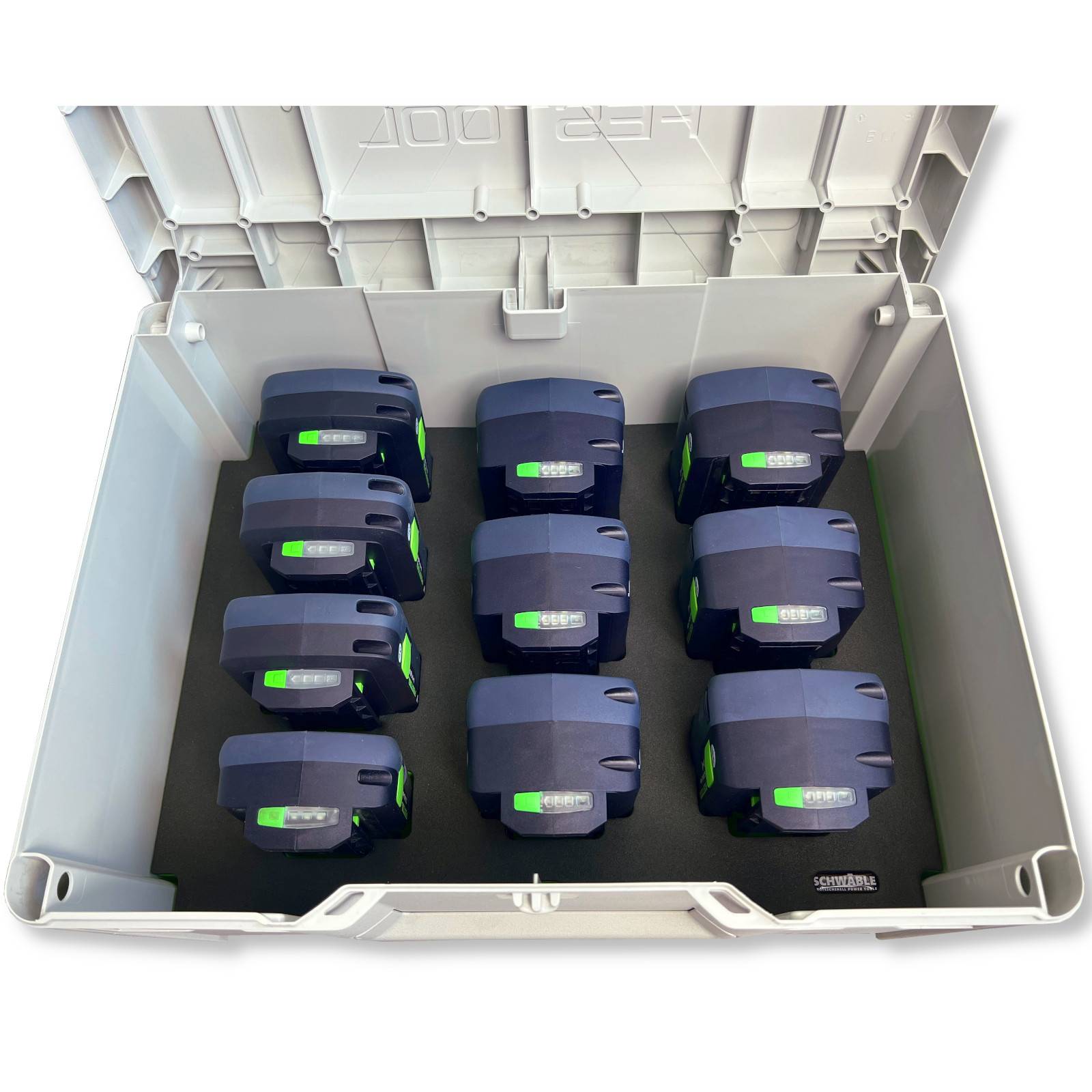 SCHWÄBLE® Schaumeinlage Schaumstoffeinlage für Festool Akkus 10x in Systainer