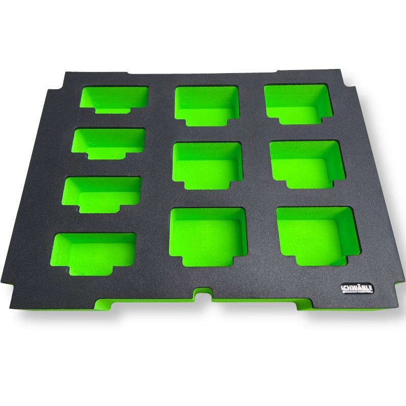 SCHWÄBLE® Schaumeinlage Schaumstoffeinlage für Festool Akkus 10x in Systainer