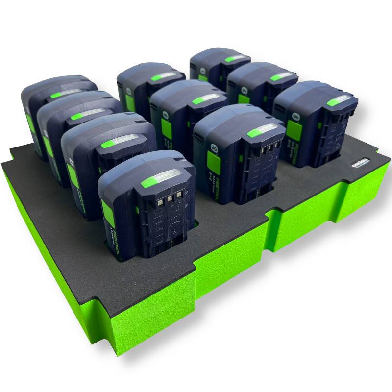 SCHWÄBLE® Schaumeinlage Schaumstoffeinlage für Festool Akkus 10x in Systainer