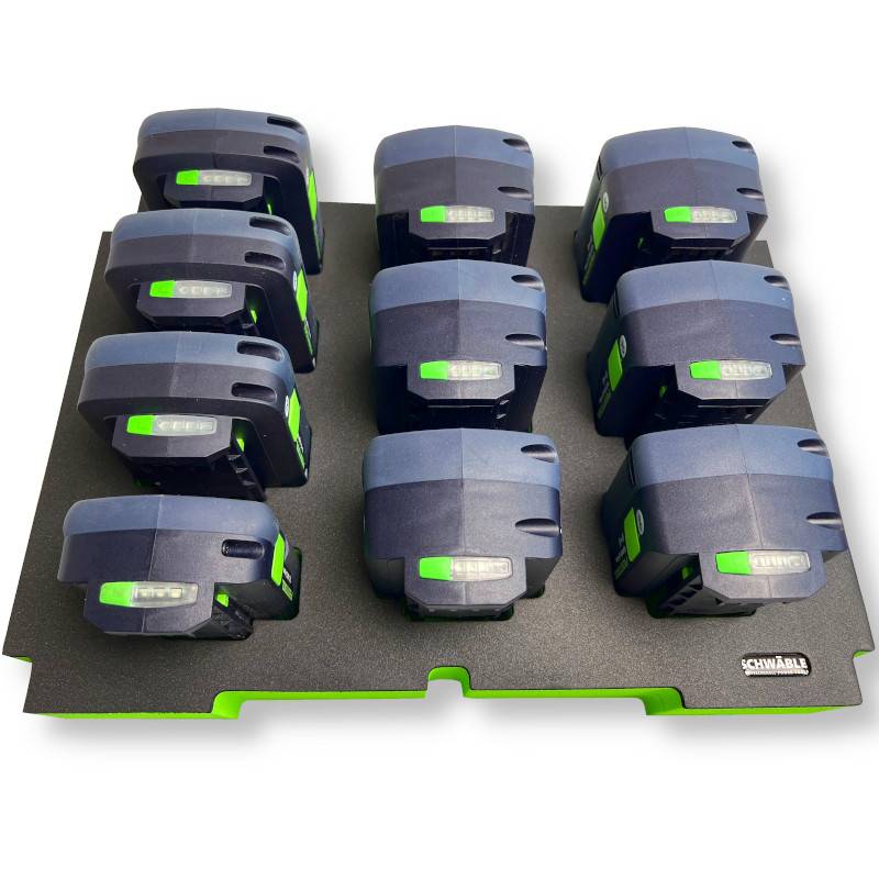 SCHWÄBLE® Schaumeinlage Schaumstoffeinlage für Festool Akkus 10x in Systainer