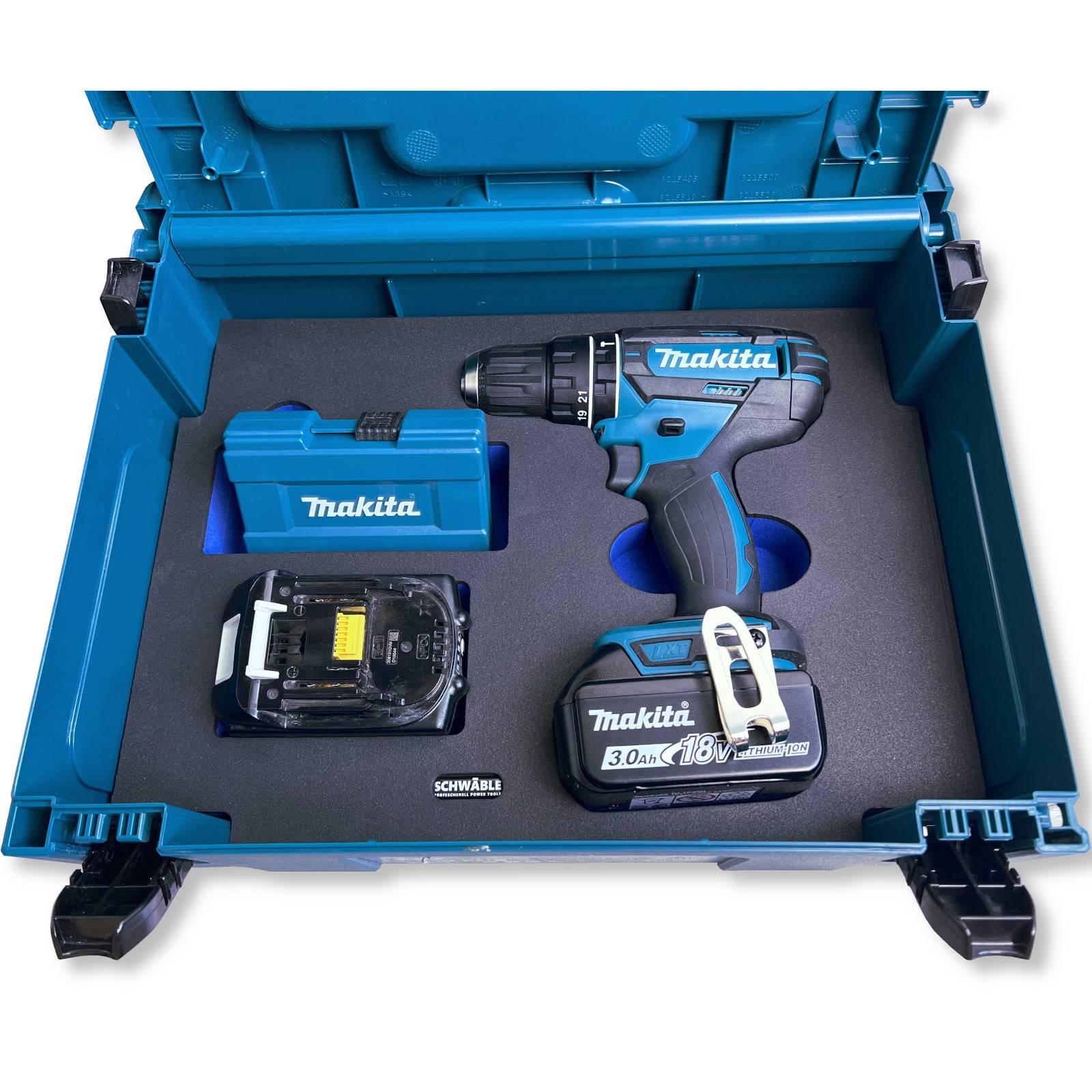 SCHWÄBLE® Schaumeinlage Schaumstoffeinlage für Makita Schlagbohrschrauber DHP482