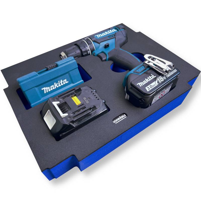 SCHWÄBLE® Schaumeinlage Schaumstoffeinlage für Makita Schlagbohrschrauber DHP482