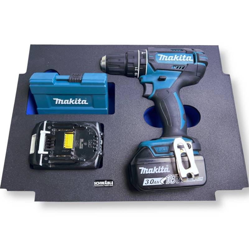 SCHWÄBLE® Schaumeinlage Schaumstoffeinlage für Makita Schlagbohrschrauber DHP482