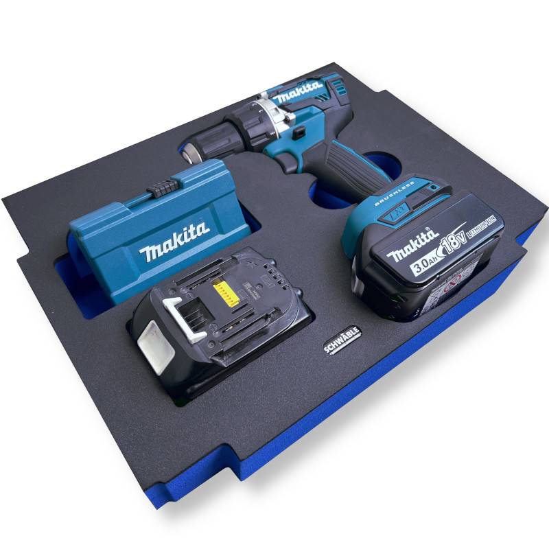 SCHWÄBLE® Schaumeinlage Schaumstoffeinlage für Makita Akku-Bohrschrauber DDF484