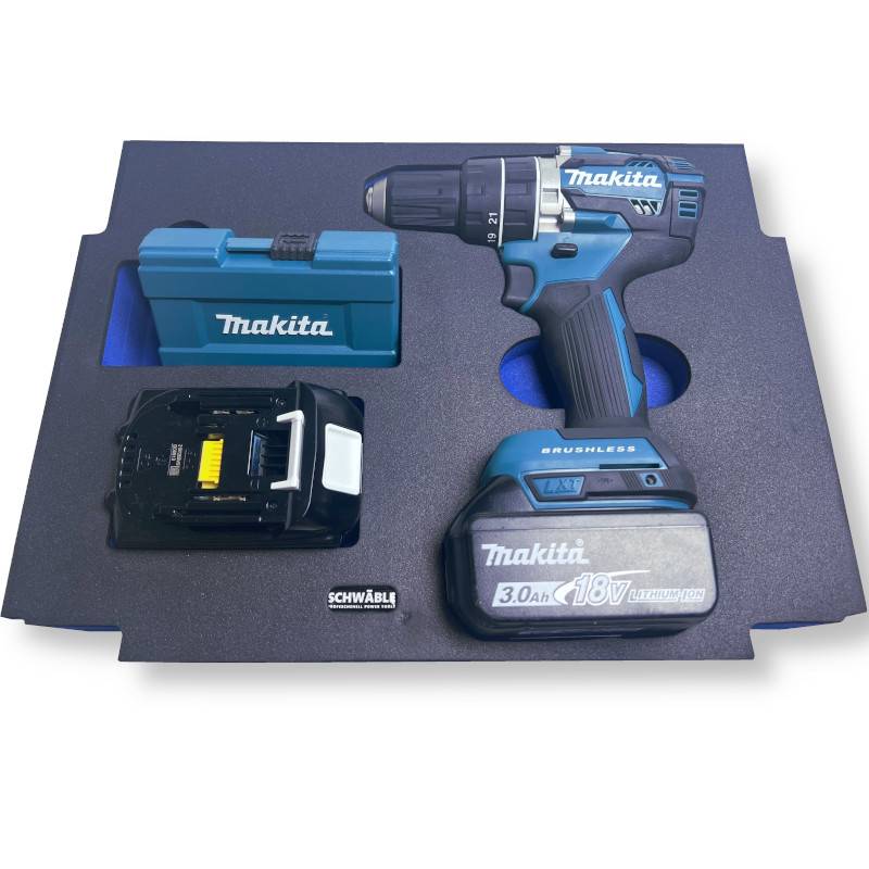SCHWÄBLE® Schaumeinlage Schaumstoffeinlage für Makita Schlagbohrschrauber DHP484