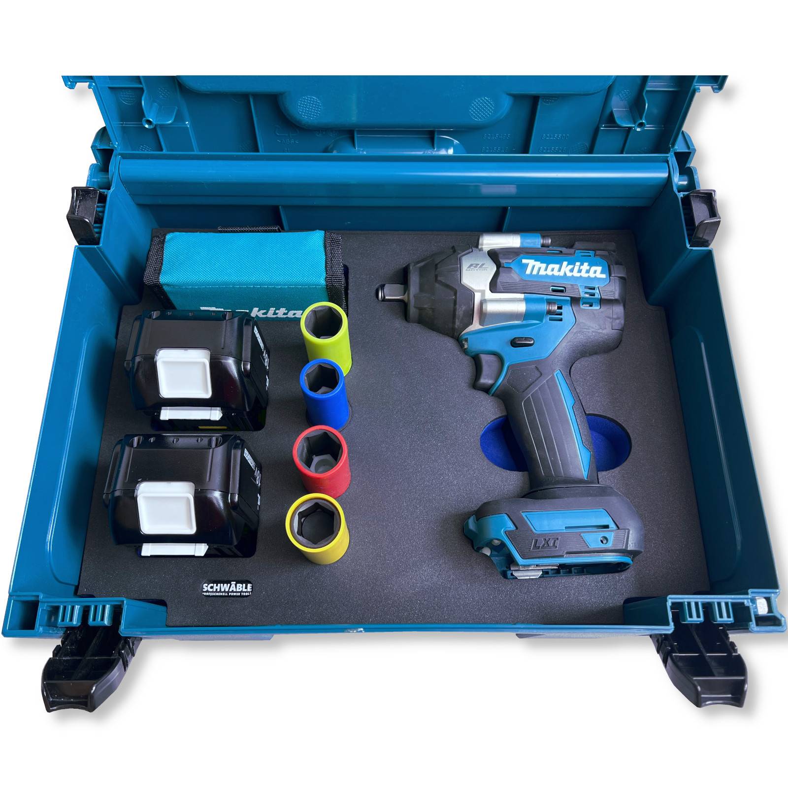 Makita Akku-Schlagschrauber 18V KFZ DTW700SZ + Schwäble Schaumstoffeinlage