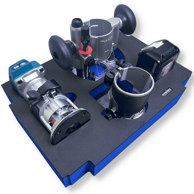 SCHWÄBLE® Schaumeinlage Schaumstoffeinlage für Makita Akku-Multifräse DRT50 ohne Koffer