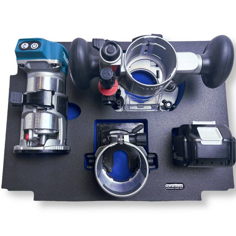 SCHWÄBLE® Schaumeinlage Schaumstoffeinlage für Makita Akku-Multifräse DRT50 ohne Koffer