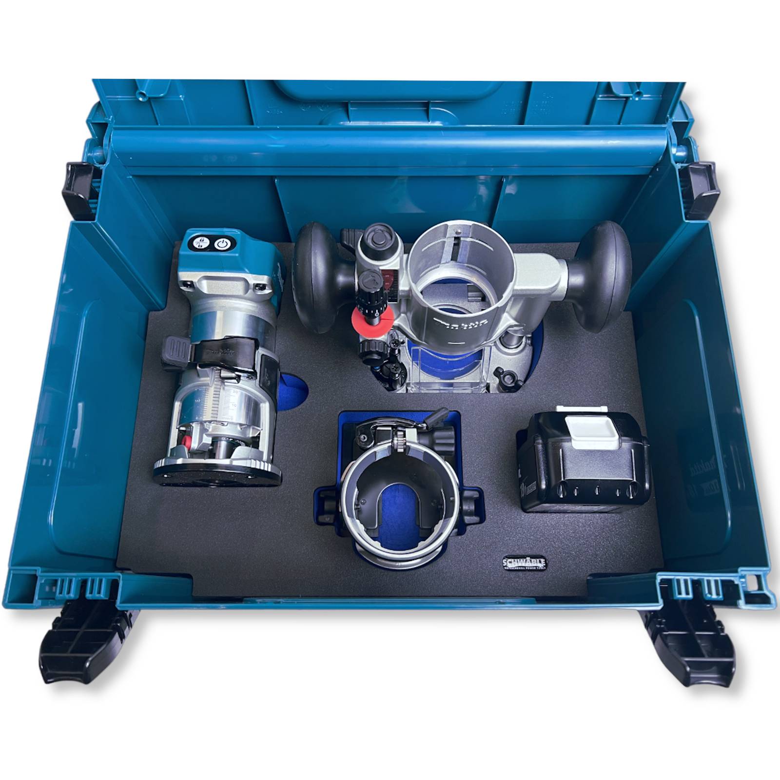 SCHWÄBLE® Schaumeinlage Schaumstoffeinlage für Makita Akku-Multifräse DRT50 ohne Koffer
