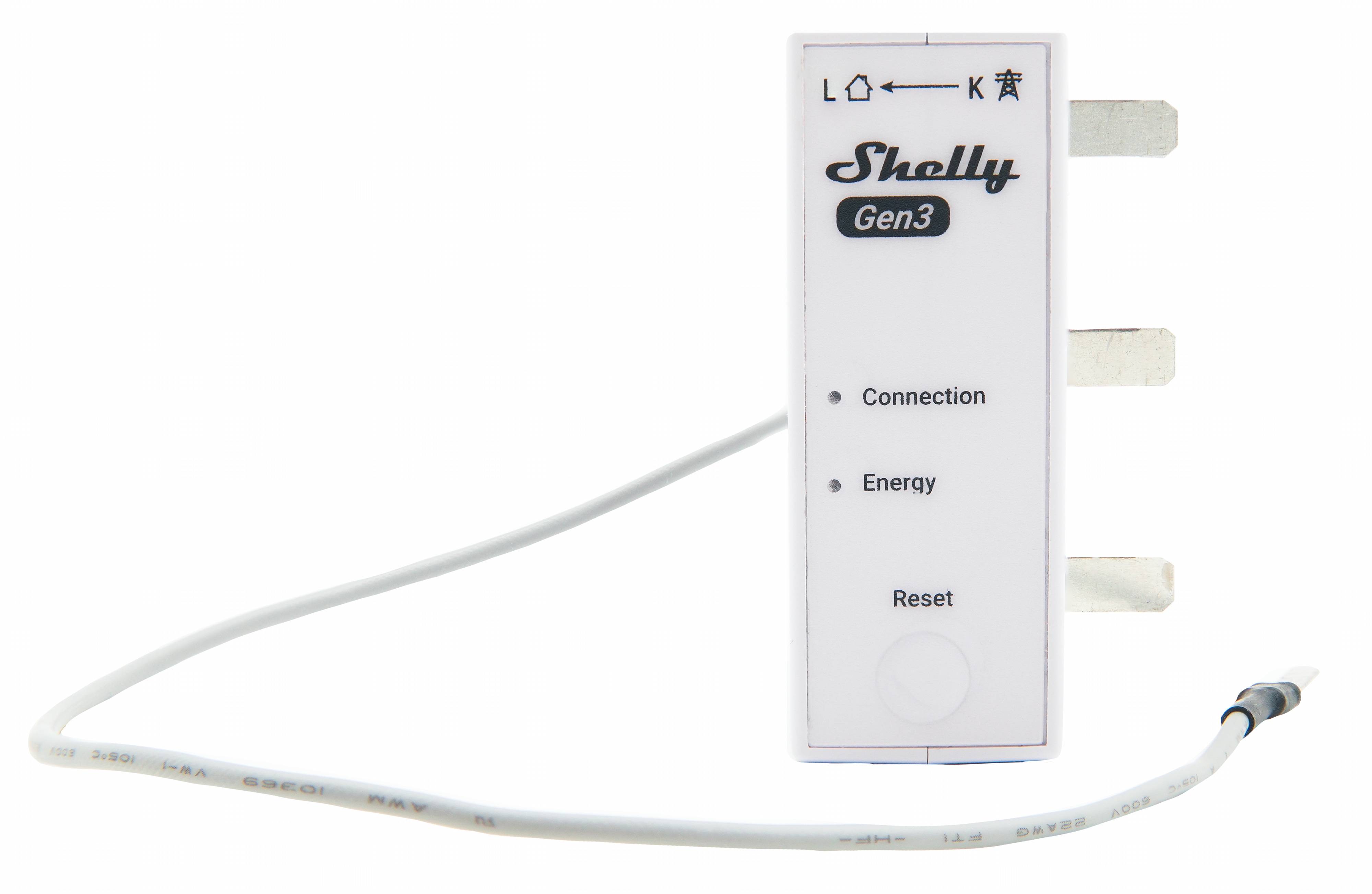 SHELLY WLAN-Stromzähler 3EM-63T Gen3, weiß