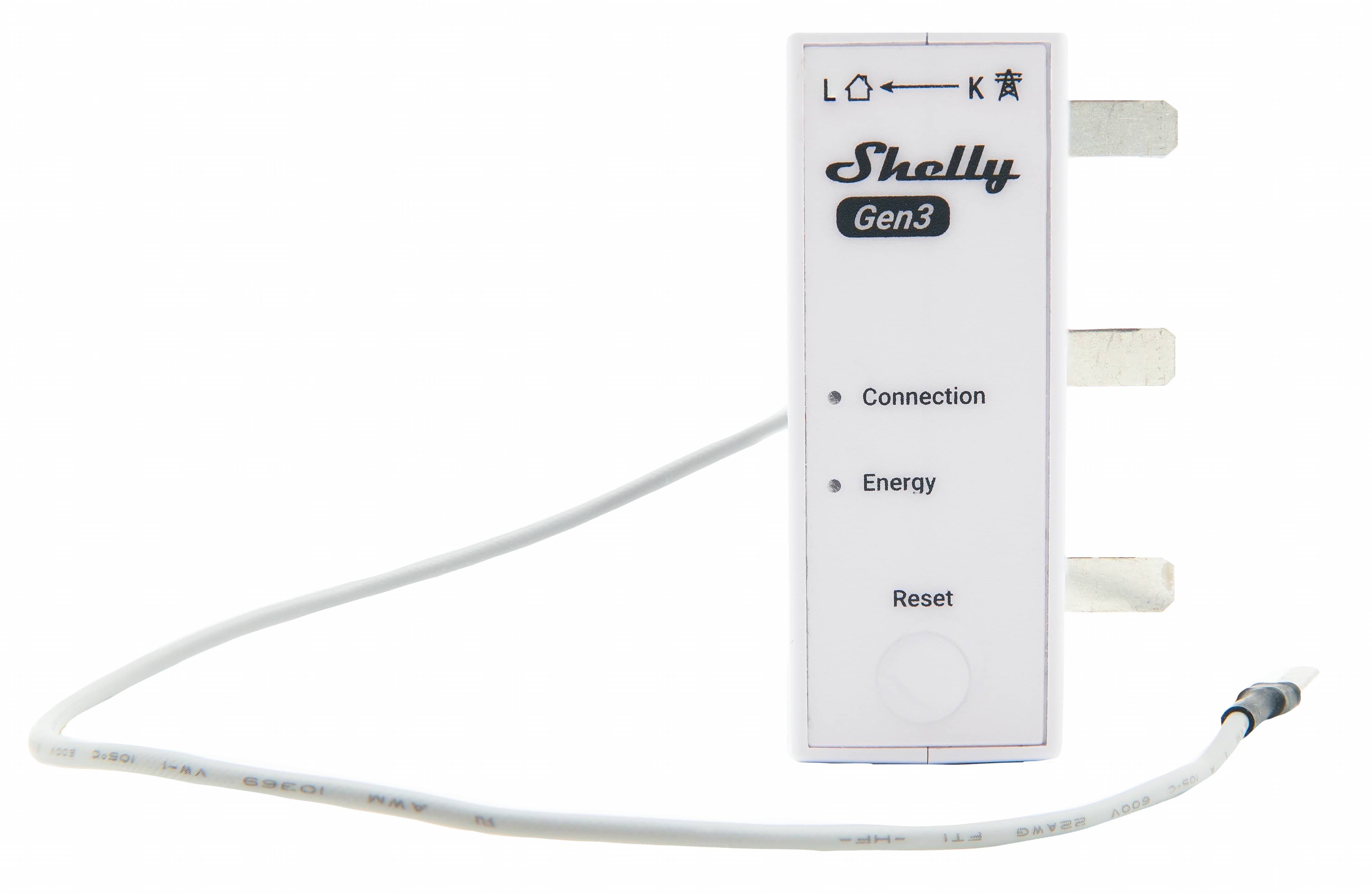 SHELLY WLAN-Stromzähler 3EM-63T Gen3, weiß