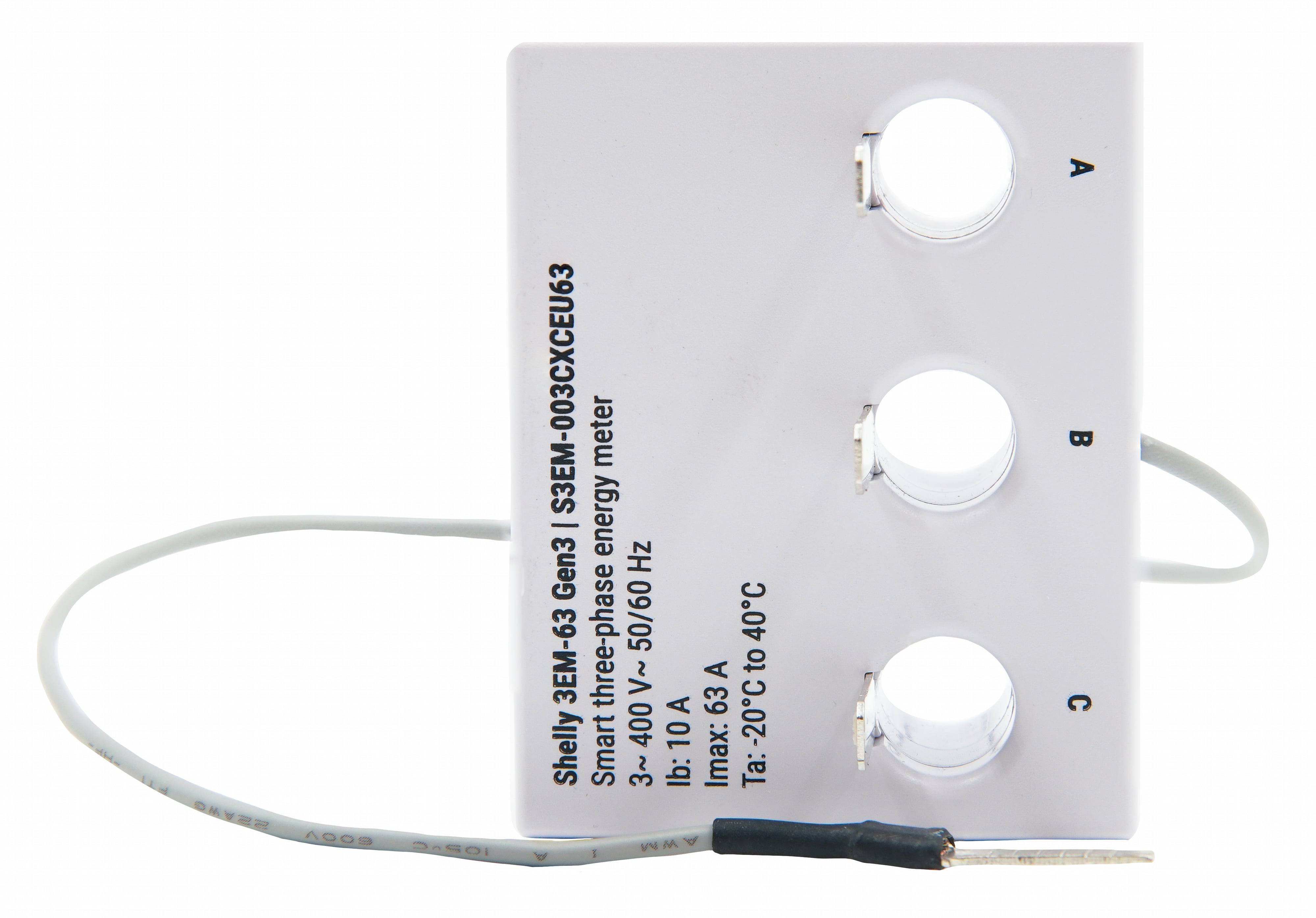 SHELLY WLAN-Stromzähler 3EM-63T Gen3, weiß