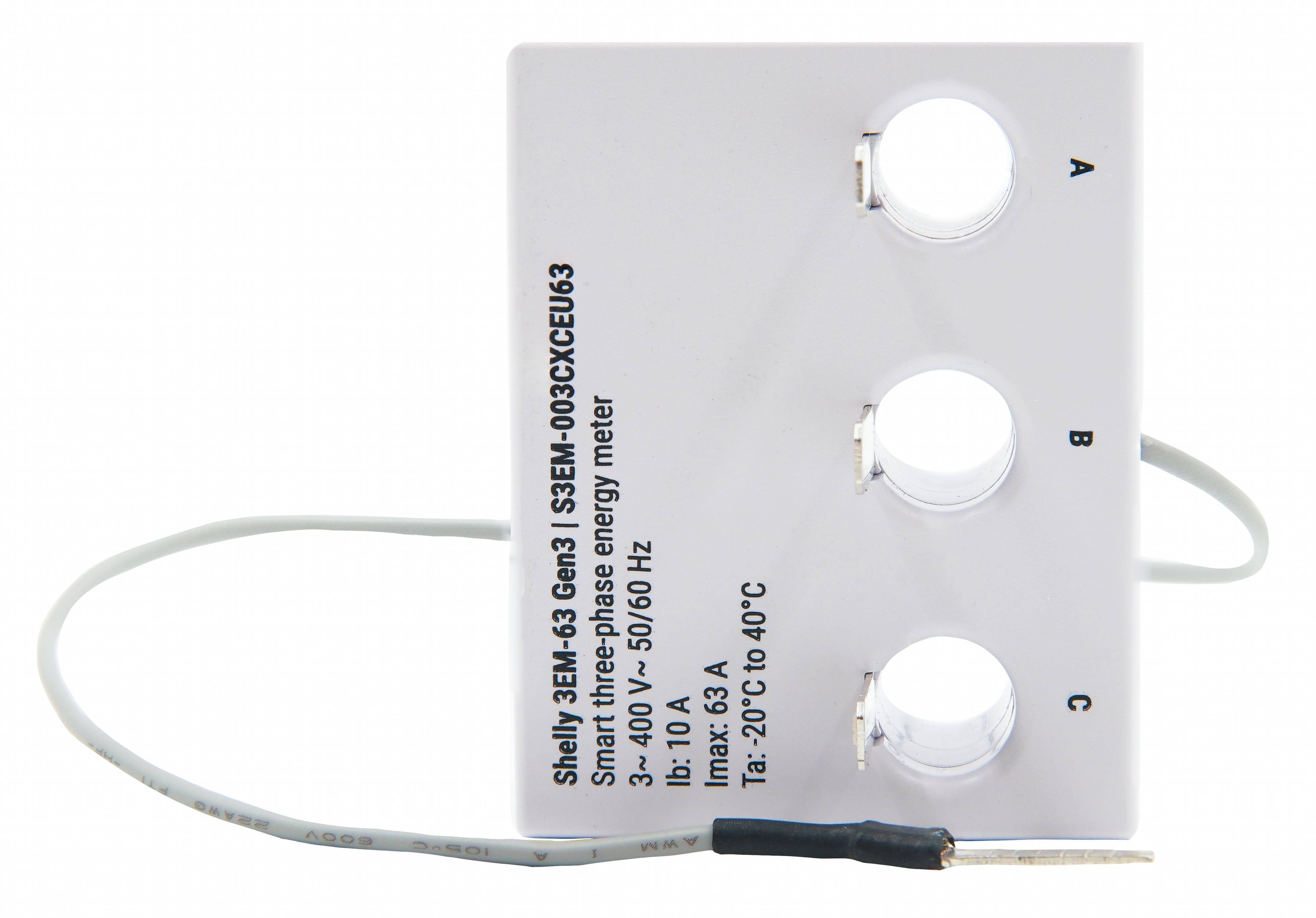 SHELLY WLAN-Stromzähler 3EM-63T Gen3, weiß