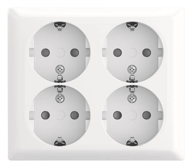 BJ 4fach Steckdose SCHUKO 404 EAB-524 Safety+AP Install.Baumaterial Schaltermat/Geb.Steu Schalter