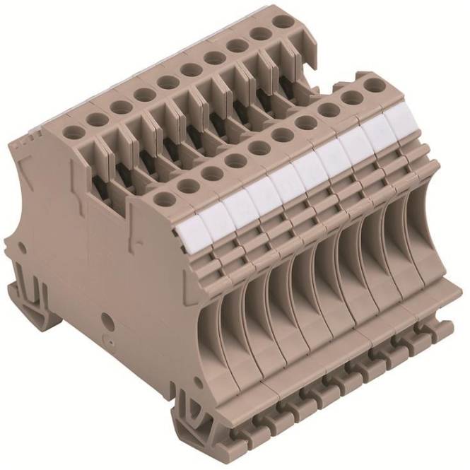 Weidmüller WDU 2.5/10 BEZ/NE Durchgangs- Klemme 2,5qmm Schraubanschl. 1020800000 (Inhalt 10 Stück)