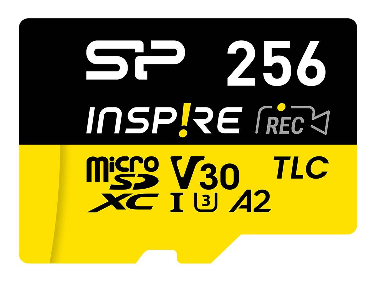 Silicon Power Inspire - Flash-Speicherkarte (SD-Adapter inbegriffen)256 GB - A2