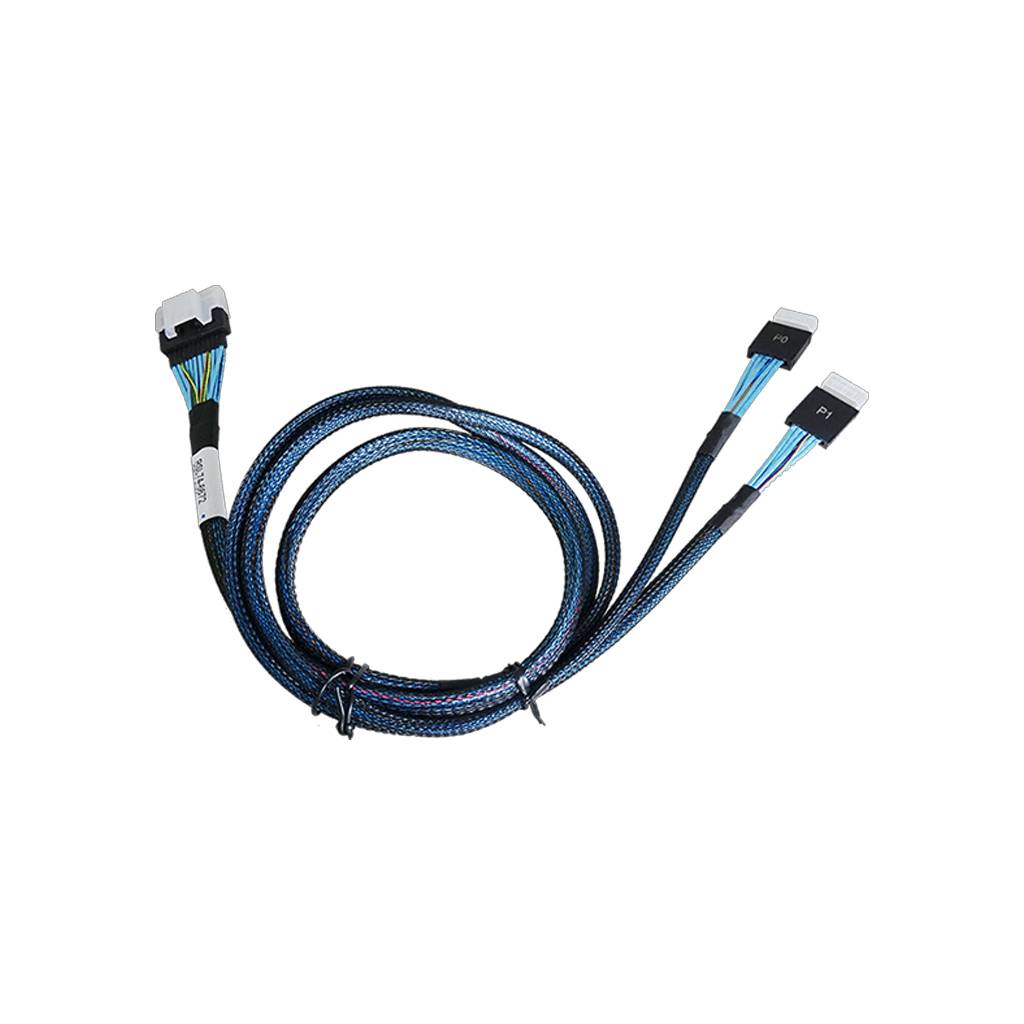 Areca SlimSAS x8 STR SFF8654 auf 2x OCuLink x4 SFF8611 - Kabel