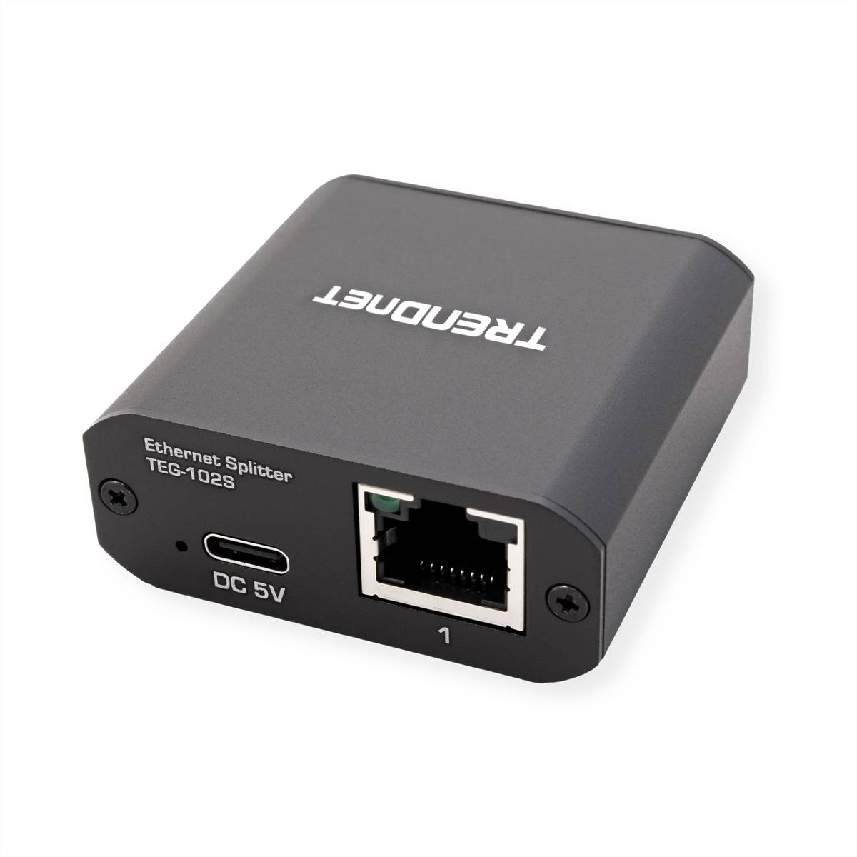 TRENDnet TEG-102S 2-Port-Gigabit-Splitter, mit USB-C-Stromversorgung