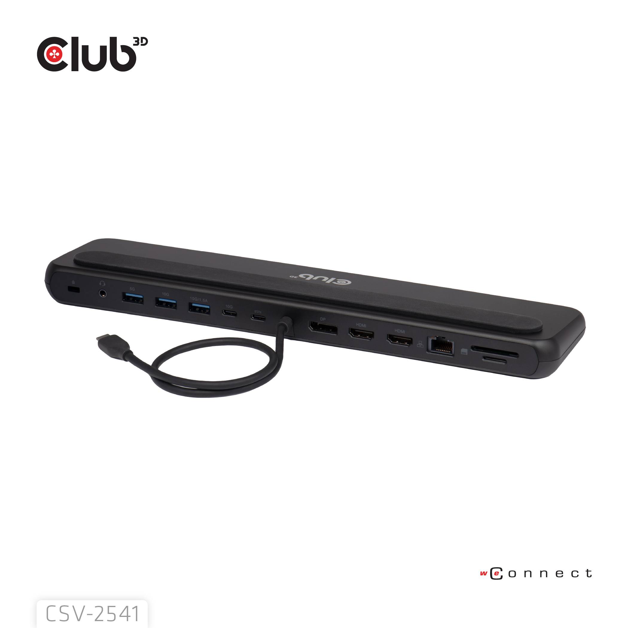 Club 3D USB-C 12in1-Dock>DP1.4/2xHDMI/2xUSB-C/8K30Hz PD100W retail