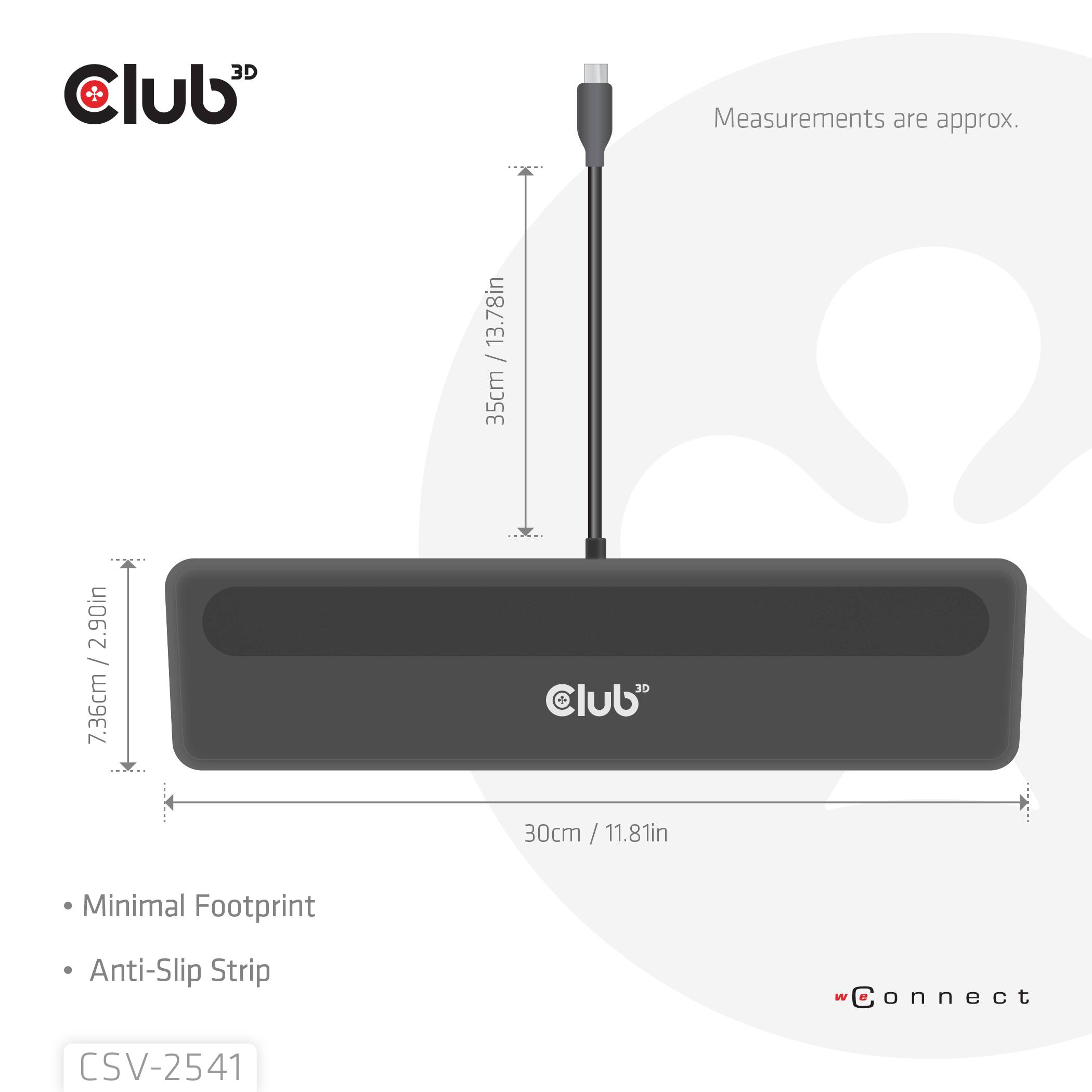 Club 3D Dockingstation - USB-C 4K Double Docking Station 100W *schwarz*