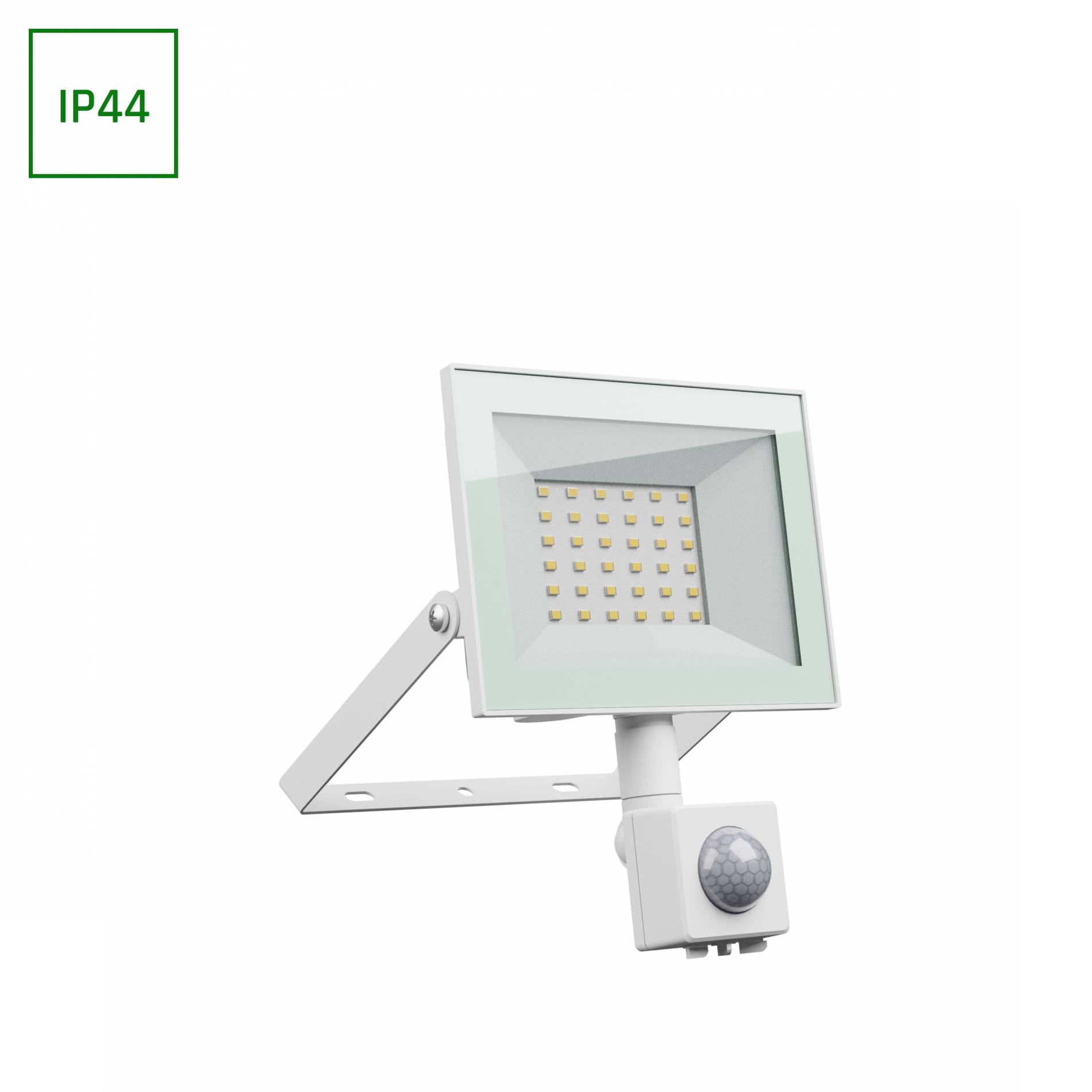 Spectrum LED NOCTIS LUX 4 Fluter 30W Strahler 2500lm weiß 100° IP44 Kaltweiß 6000K mit Bewegungssensor