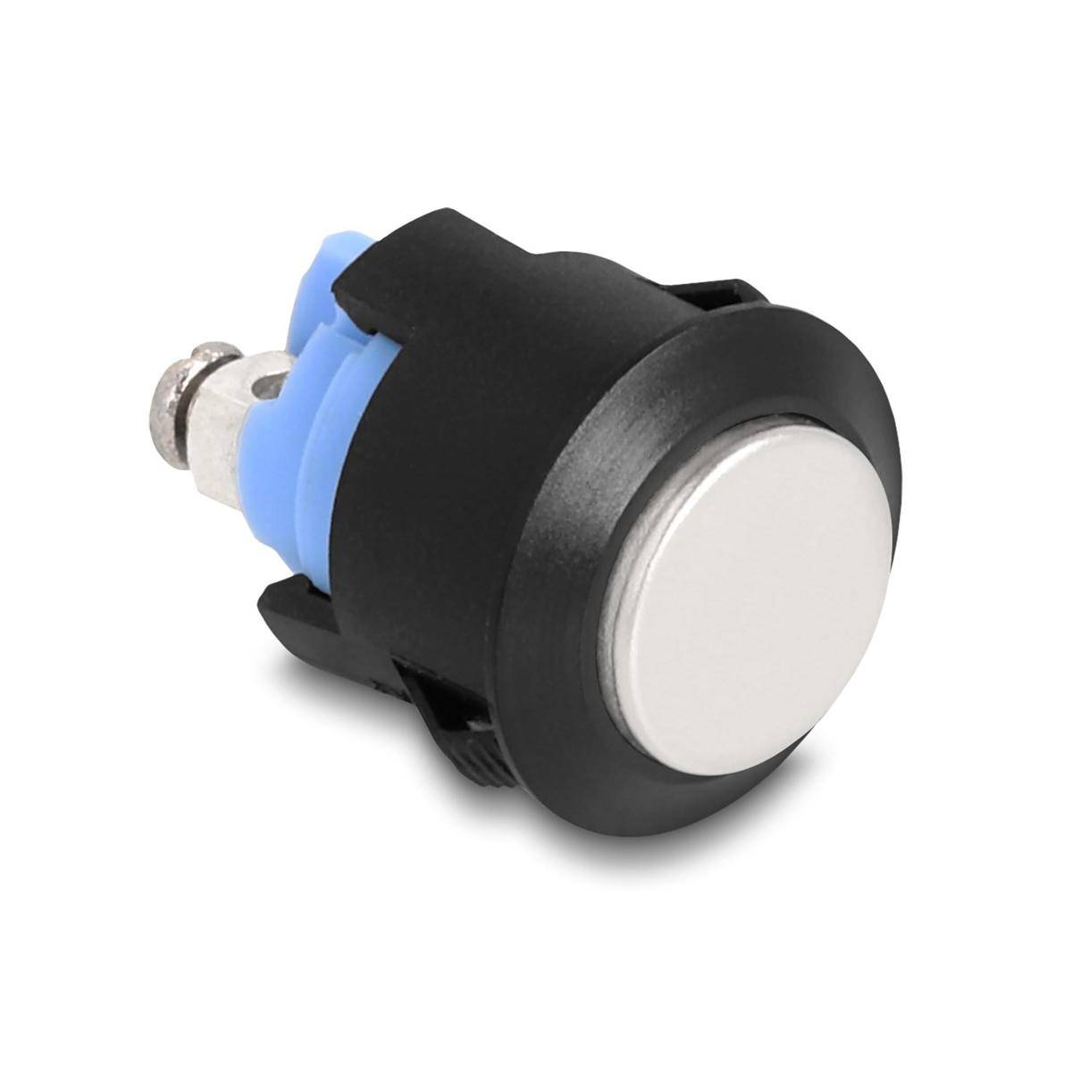 Delock Drucktaster zum Einbau 16 mm 2 x Schraubklemme Taster hoch Kunststoff Sna